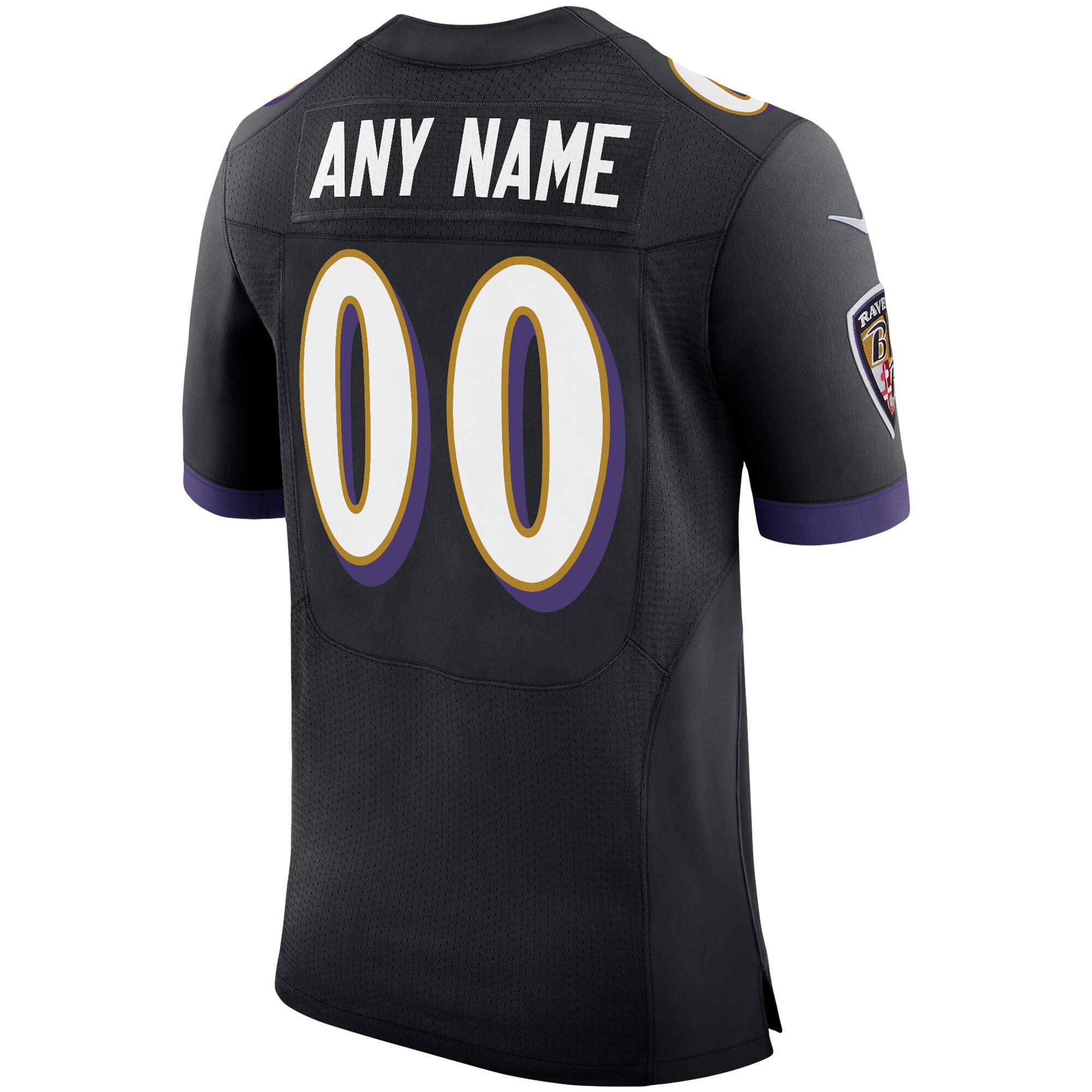 Baltimore Ravens Speed Machine Elite Custom Jersey – Black