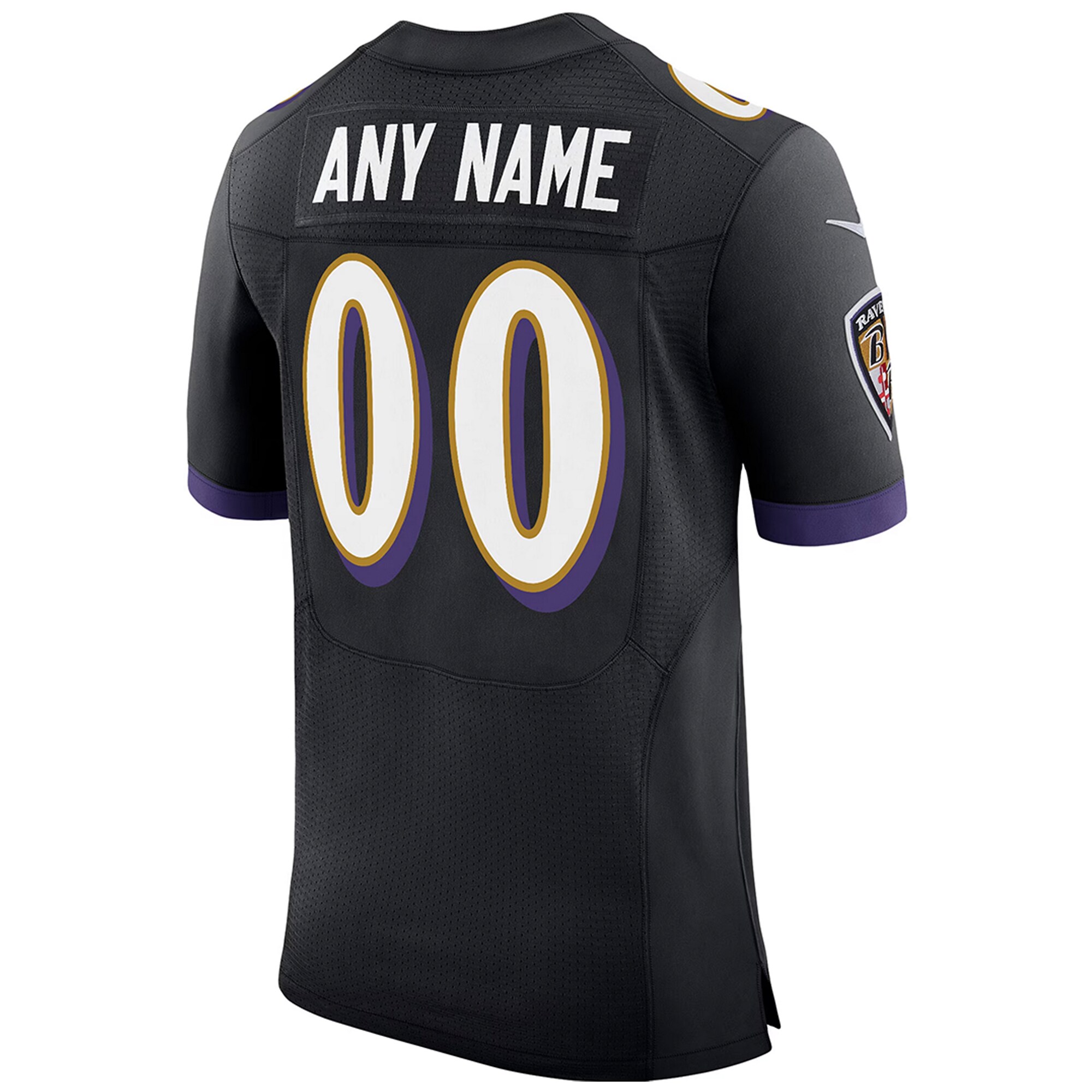 Baltimore Ravens Speed Machine Elite Custom Jersey – Black