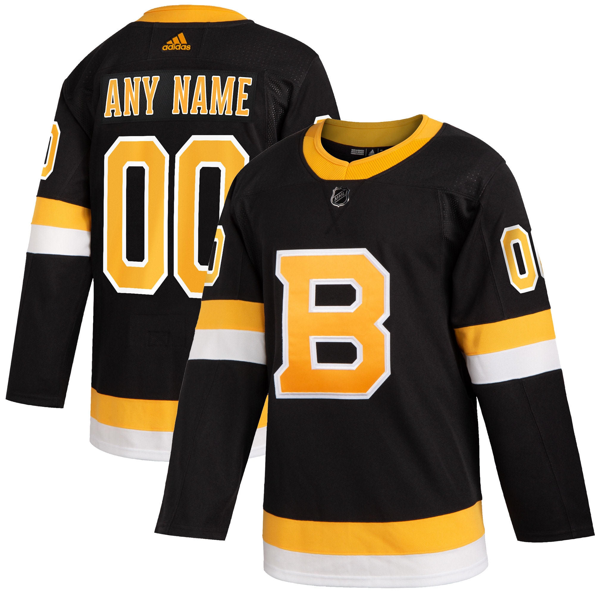 Boston Bruins 2019/20 Alternate Custom Jersey - Black