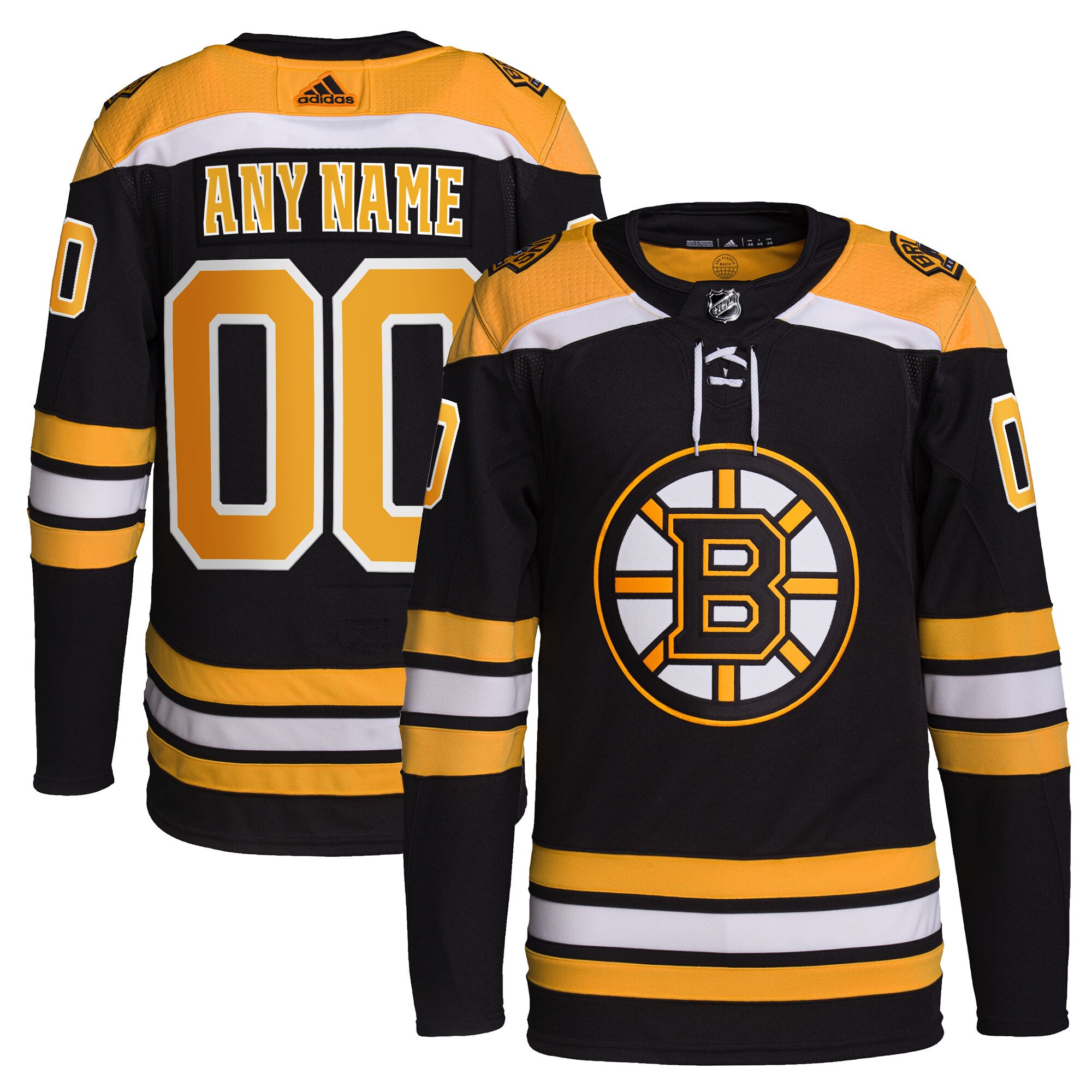 Boston Bruins Home Primegreen Custom Jersey - Black