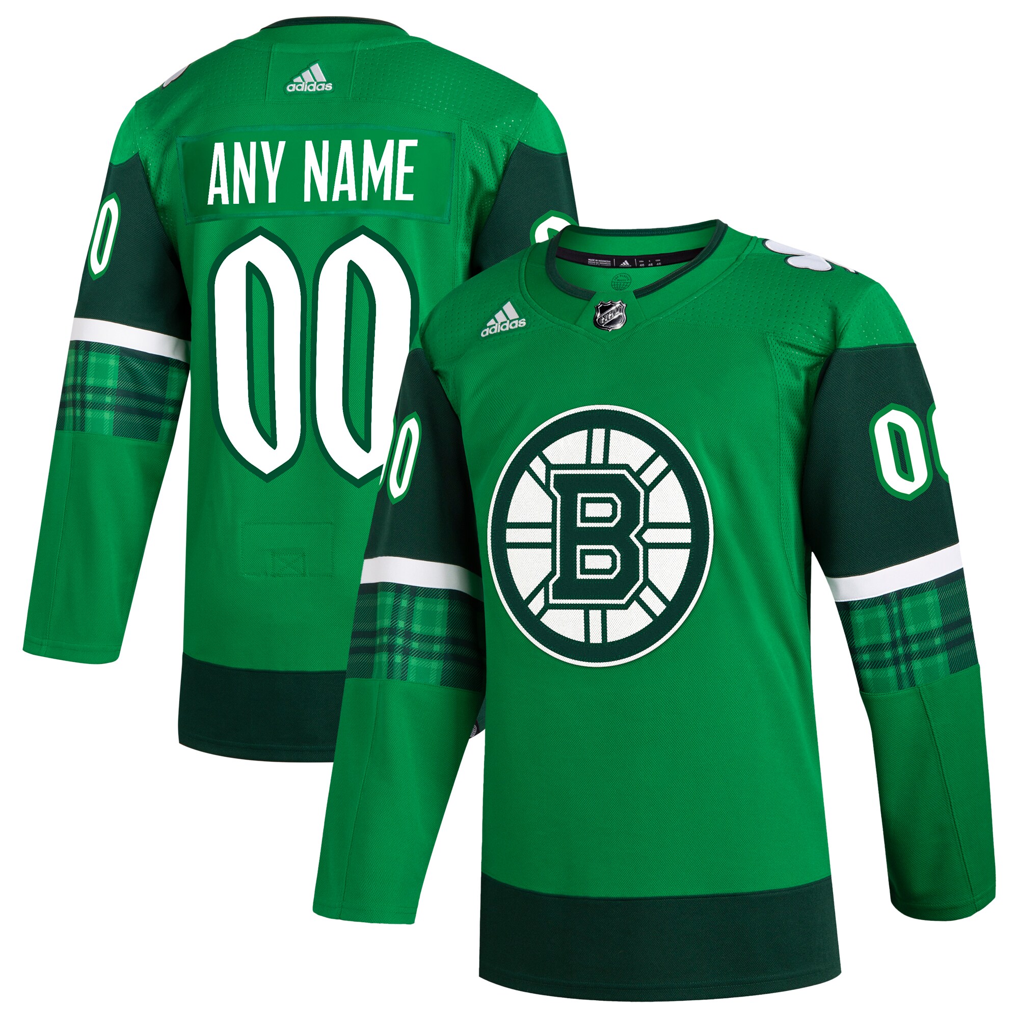 Boston Bruins St. Patrick's Day Custom Jersey - Kelly Green