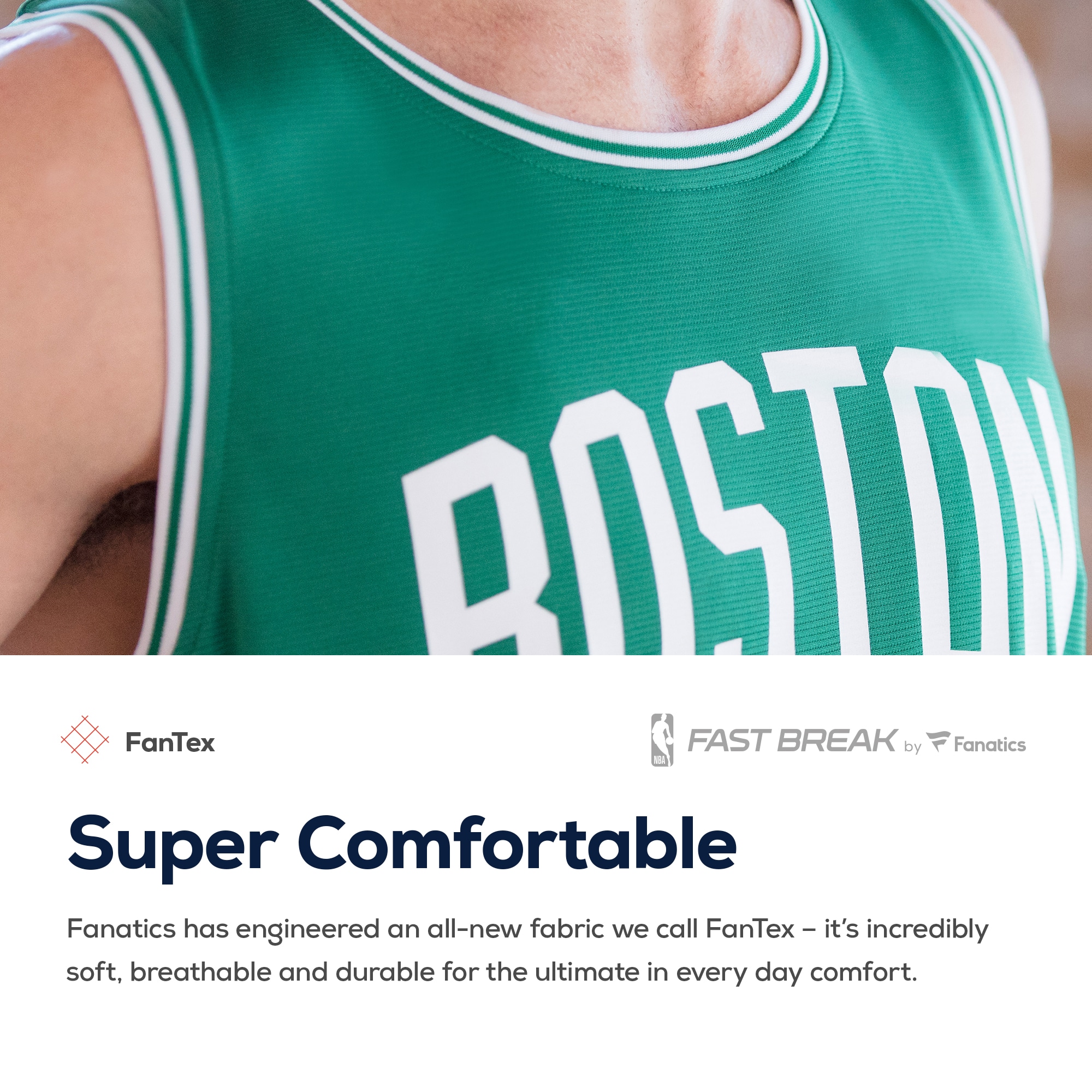Boston Celtics Fanatics Fast Break Custom Jersey Kelly Green – Icon Edition