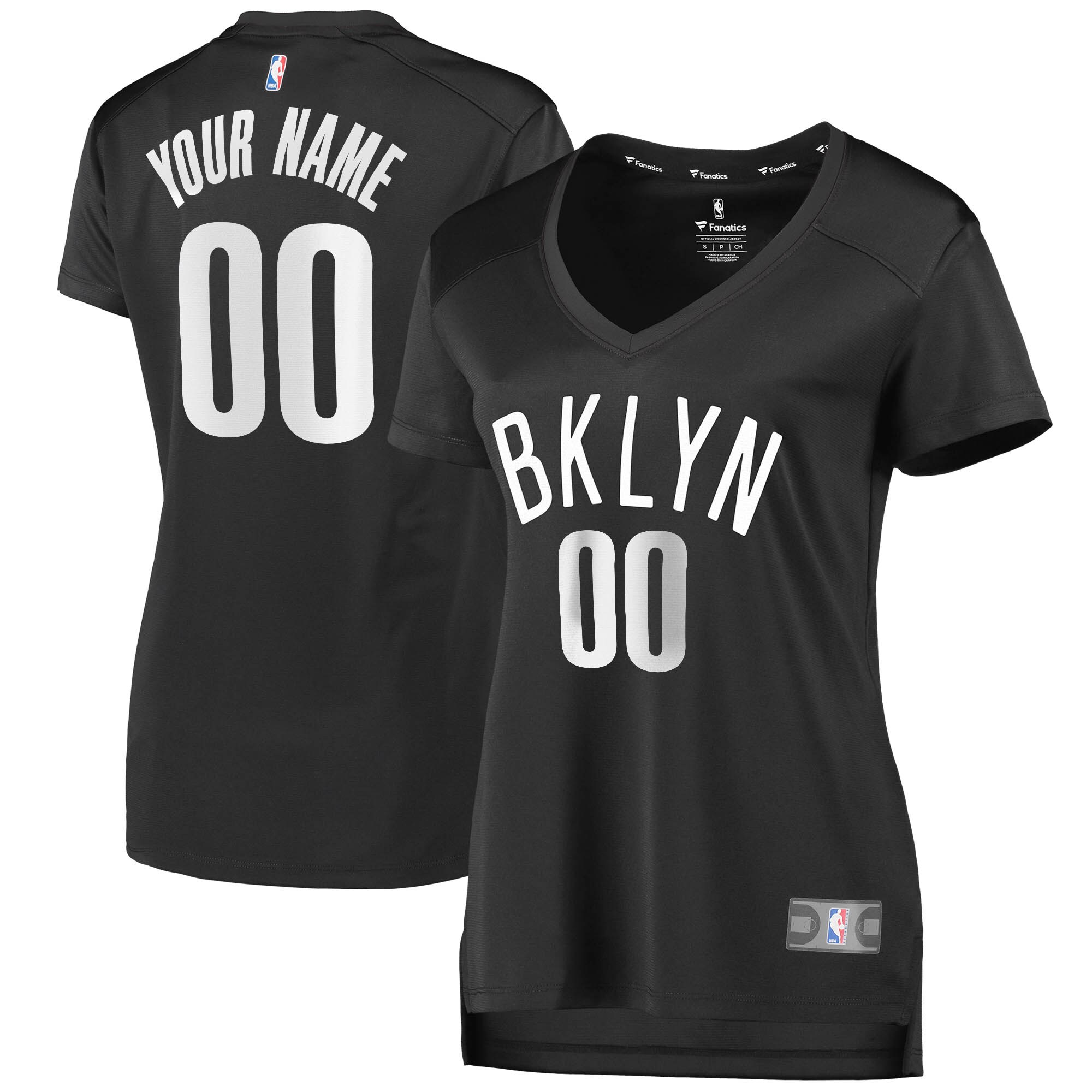 Brooklyn Nets Fanatics Women's Fast Break Custom Jersey Charcoal - Statement Edition