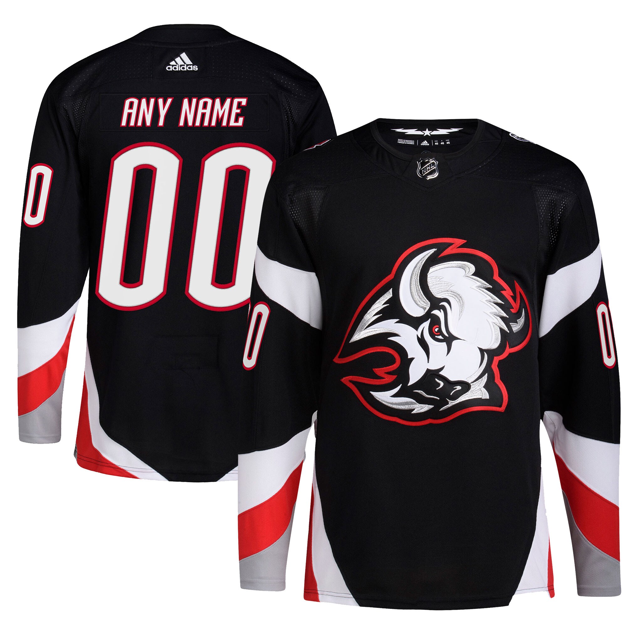 Buffalo Sabres Alternate Primegreen Custom Jersey - Black