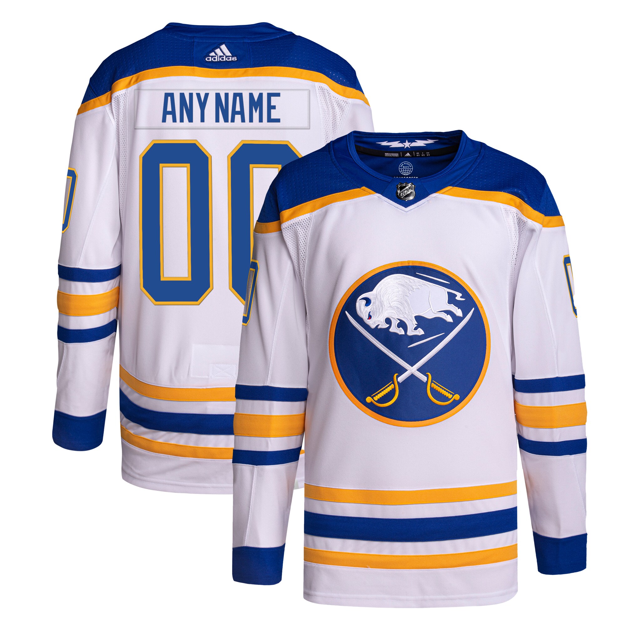 Buffalo Sabres Away Primegreen Custom Jersey - White