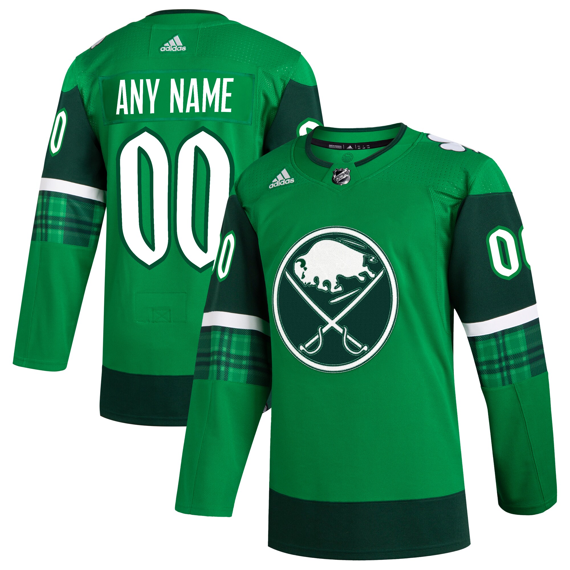 Buffalo Sabres St. Patrick's Day Custom Jersey - Kelly Green