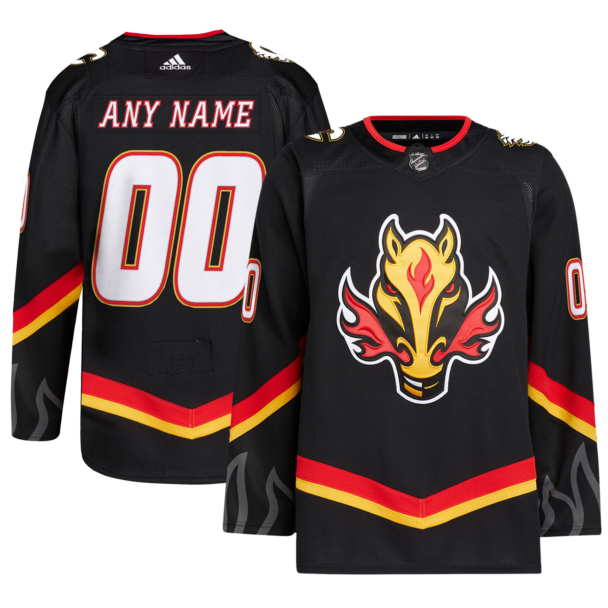 Calgary Flames Alternate Primegreen Custom Jersey - Black