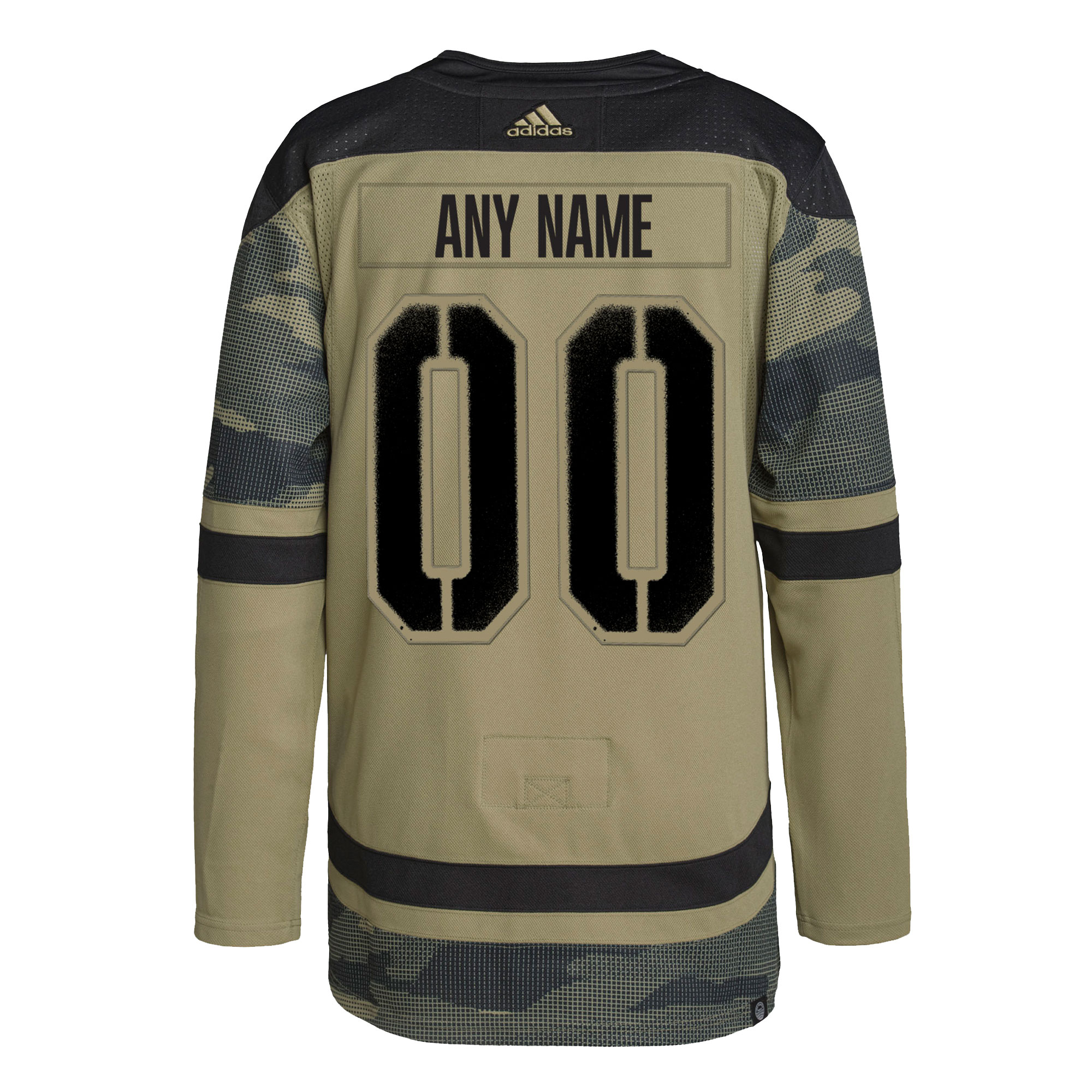 Calgary Flames Logo Military Appreciation Team Custom Practice Jersey – Camo