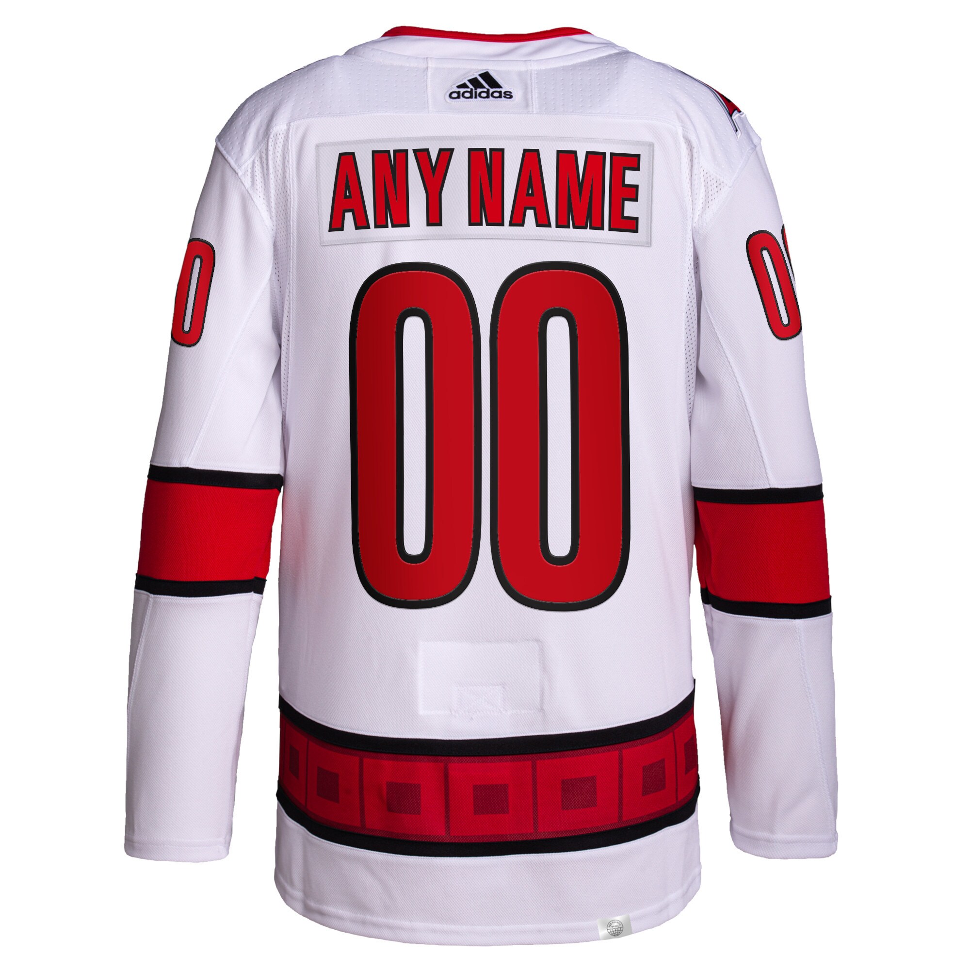 Carolina Hurricanes Away Primegreen Custom Jersey – White
