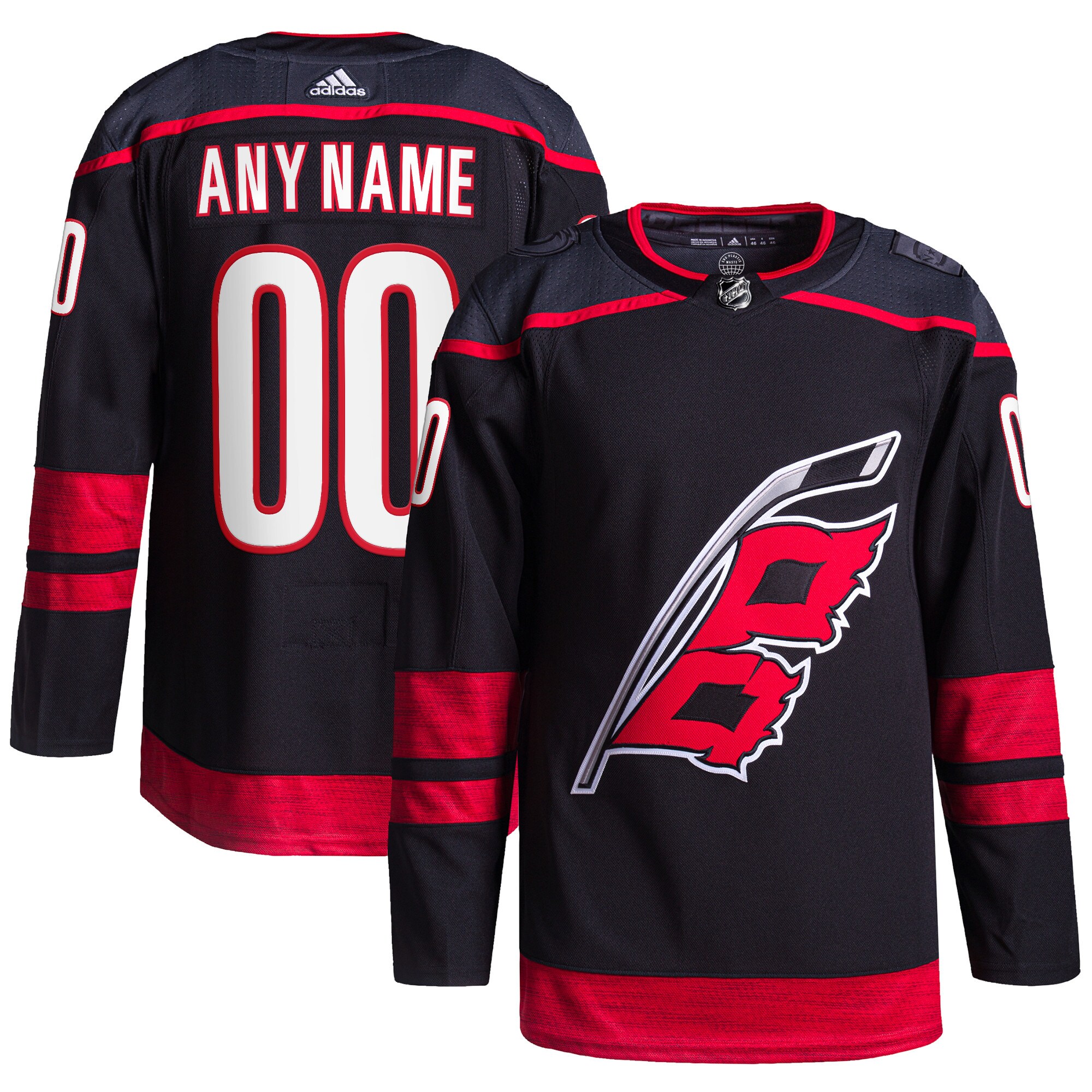 Carolina Hurricanes Home Primegreen Custom Jersey - Black