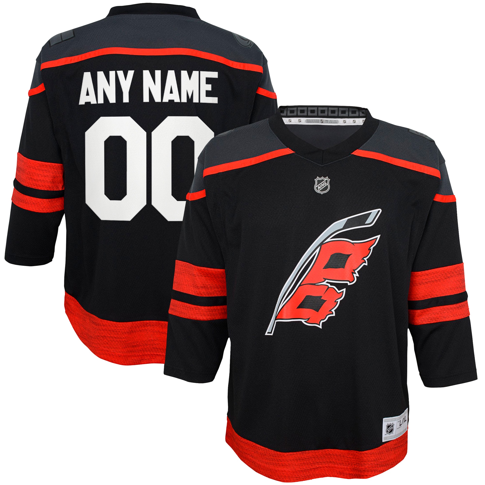 Carolina Hurricanes Infant Home Custom Jersey - Black
