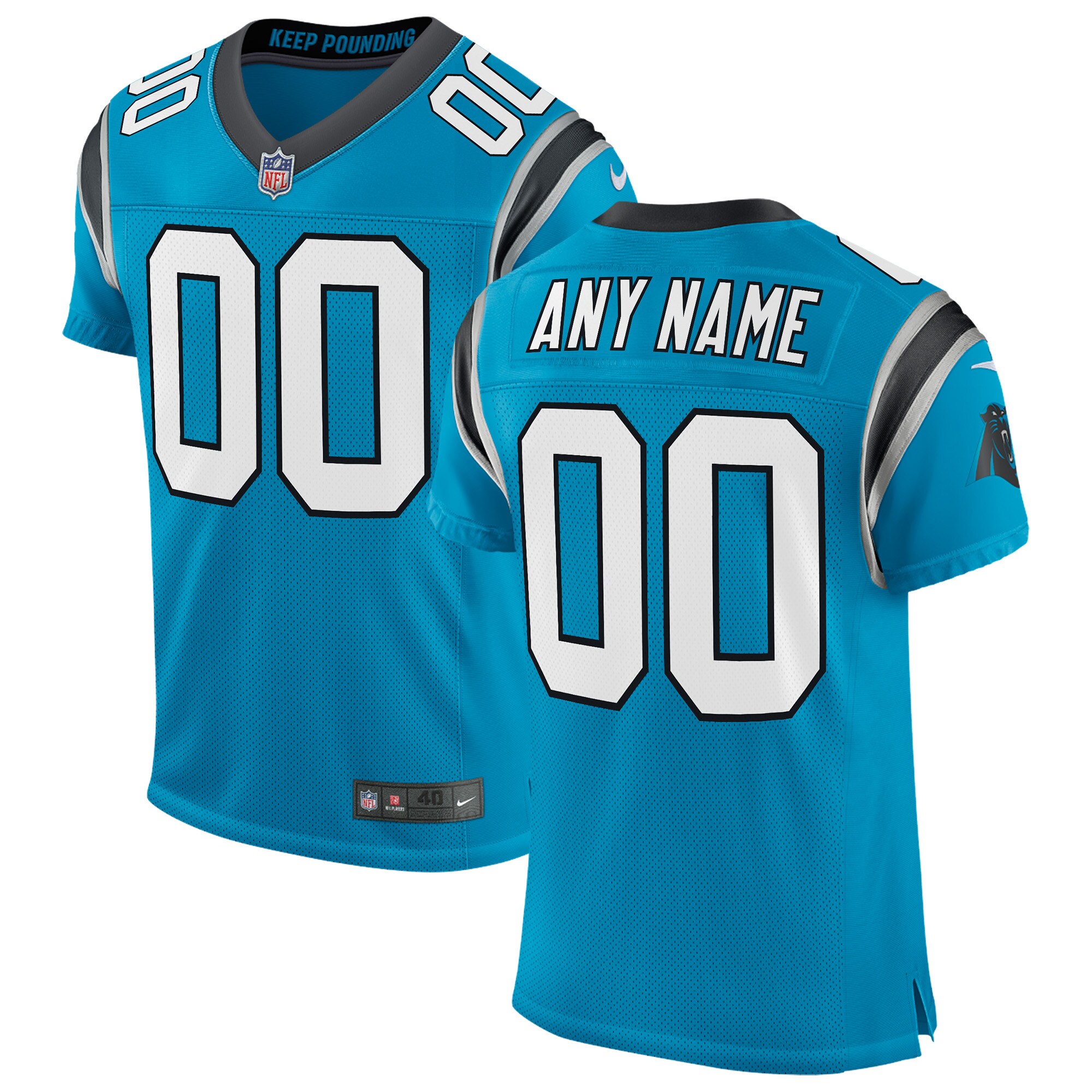 Carolina Panthers Classic Elite Custom Jersey - Blue