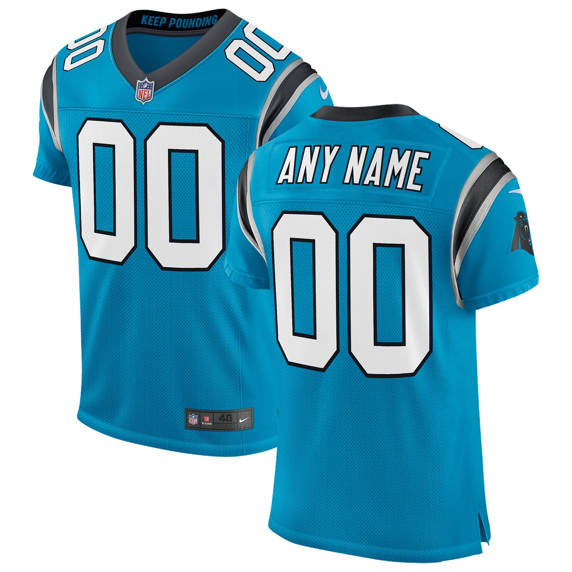 Carolina Panthers Classic Elite Custom Jersey - Blue