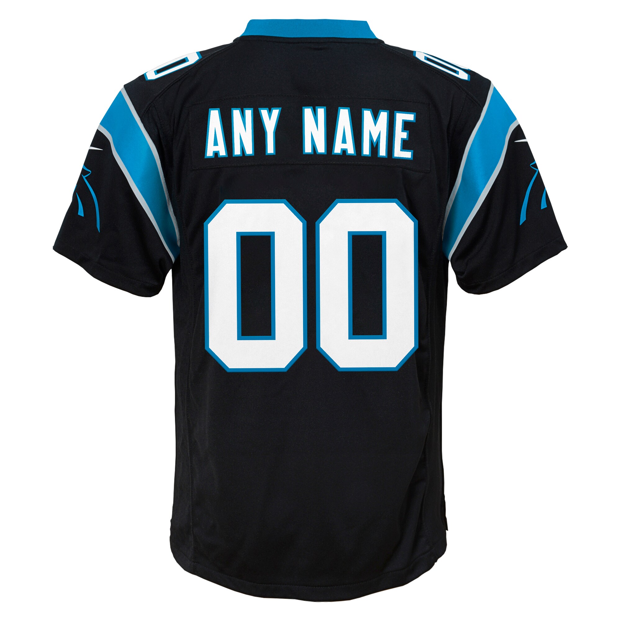 Carolina Panthers Youth Custom Game Jersey – Black