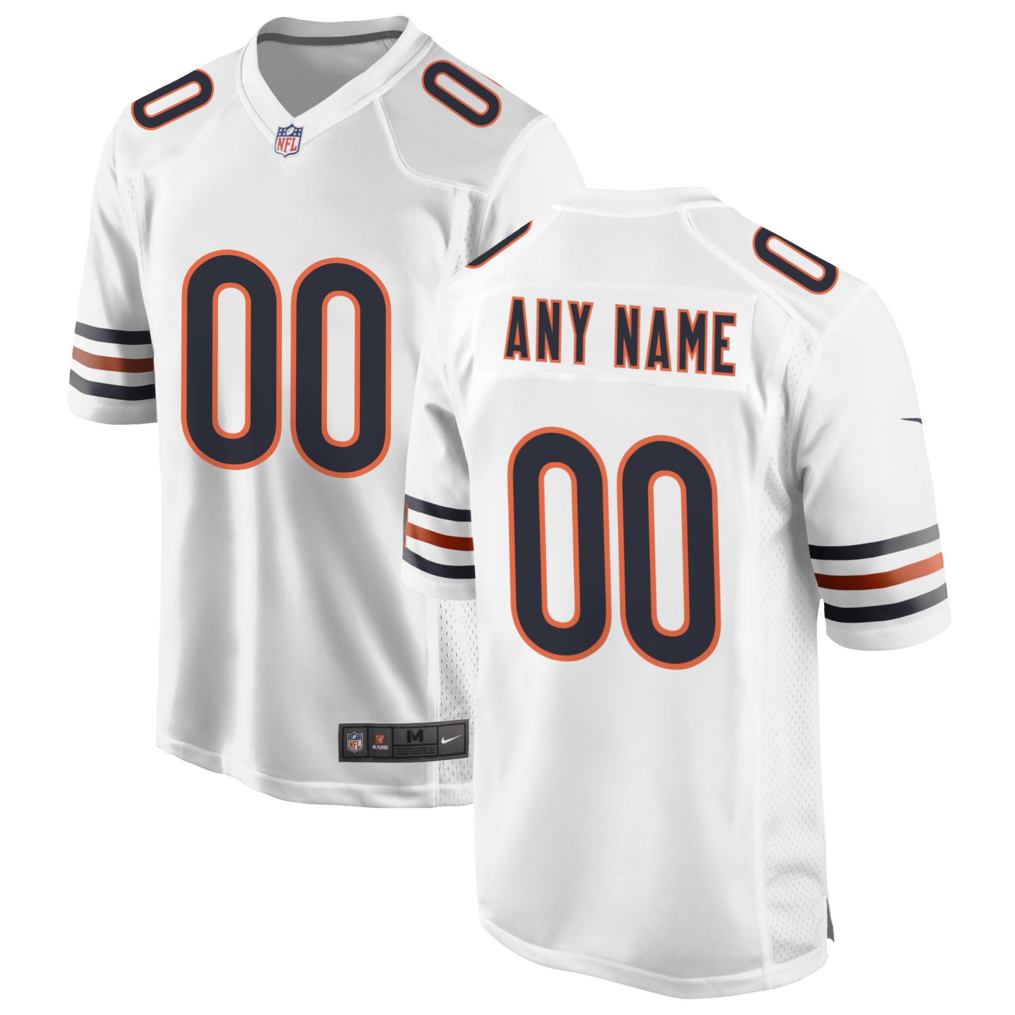 Chicago Bears Custom Game Jersey - White
