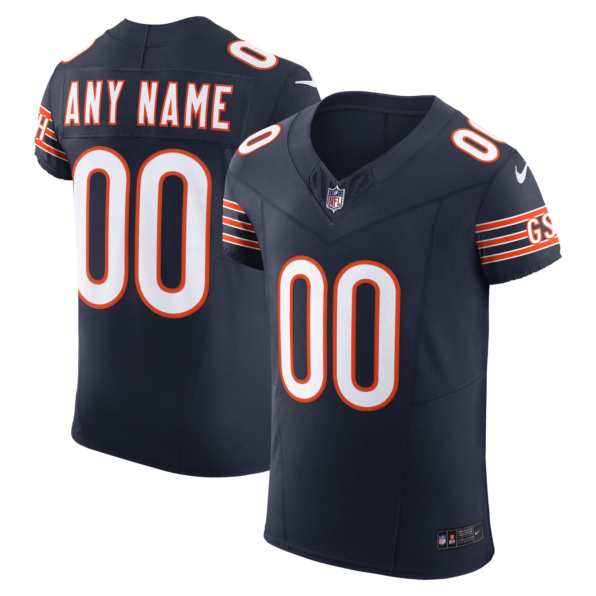 Chicago Bears Vapor F.u.s.e. Elite Custom Jersey - Navy