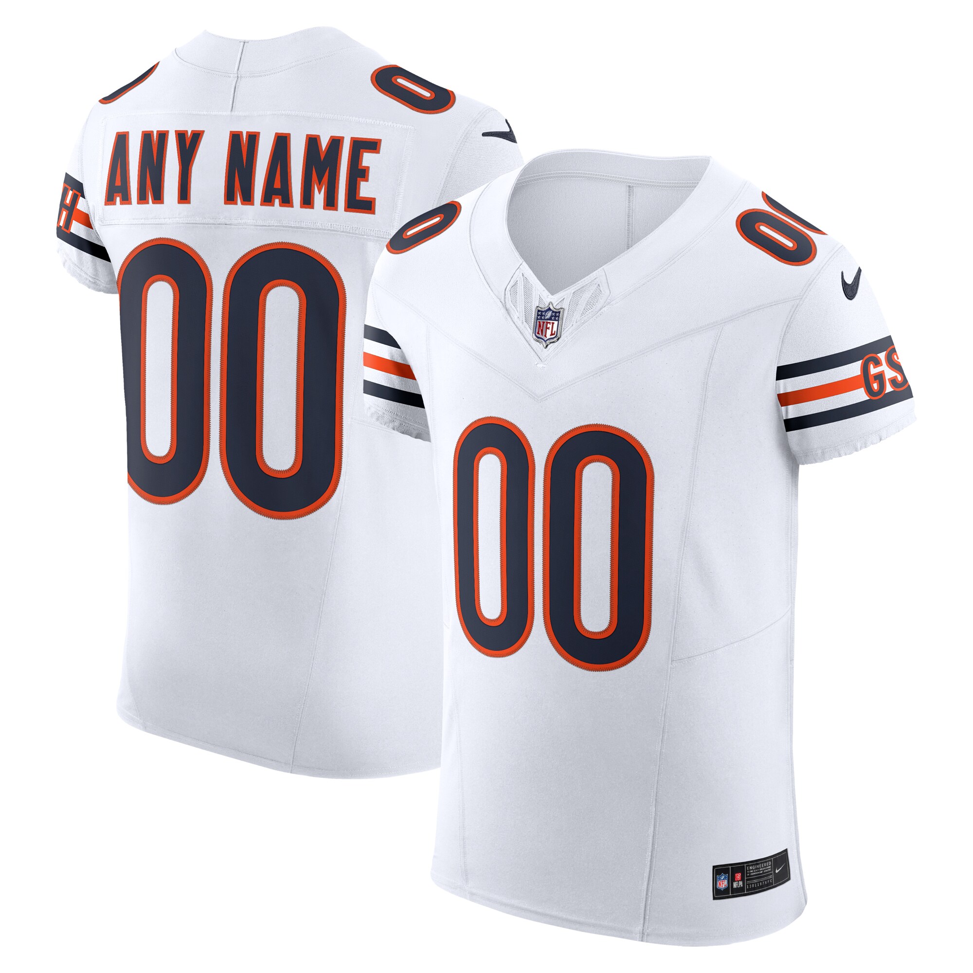Chicago Bears Vapor F.u.s.e. Elite Custom Jersey - White
