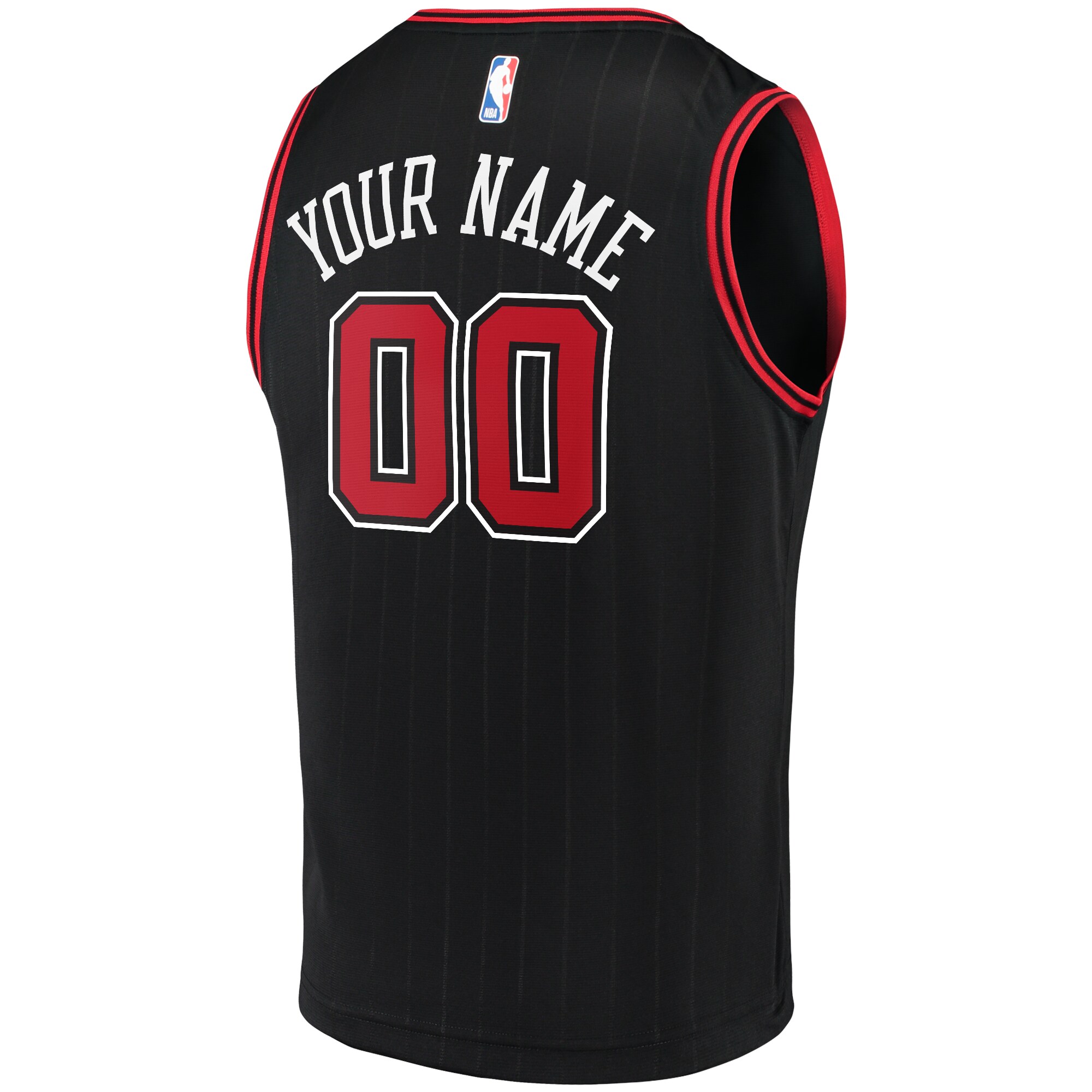 Chicago Bulls Fanatics Fast Break Custom Jersey Black – Statement Edition