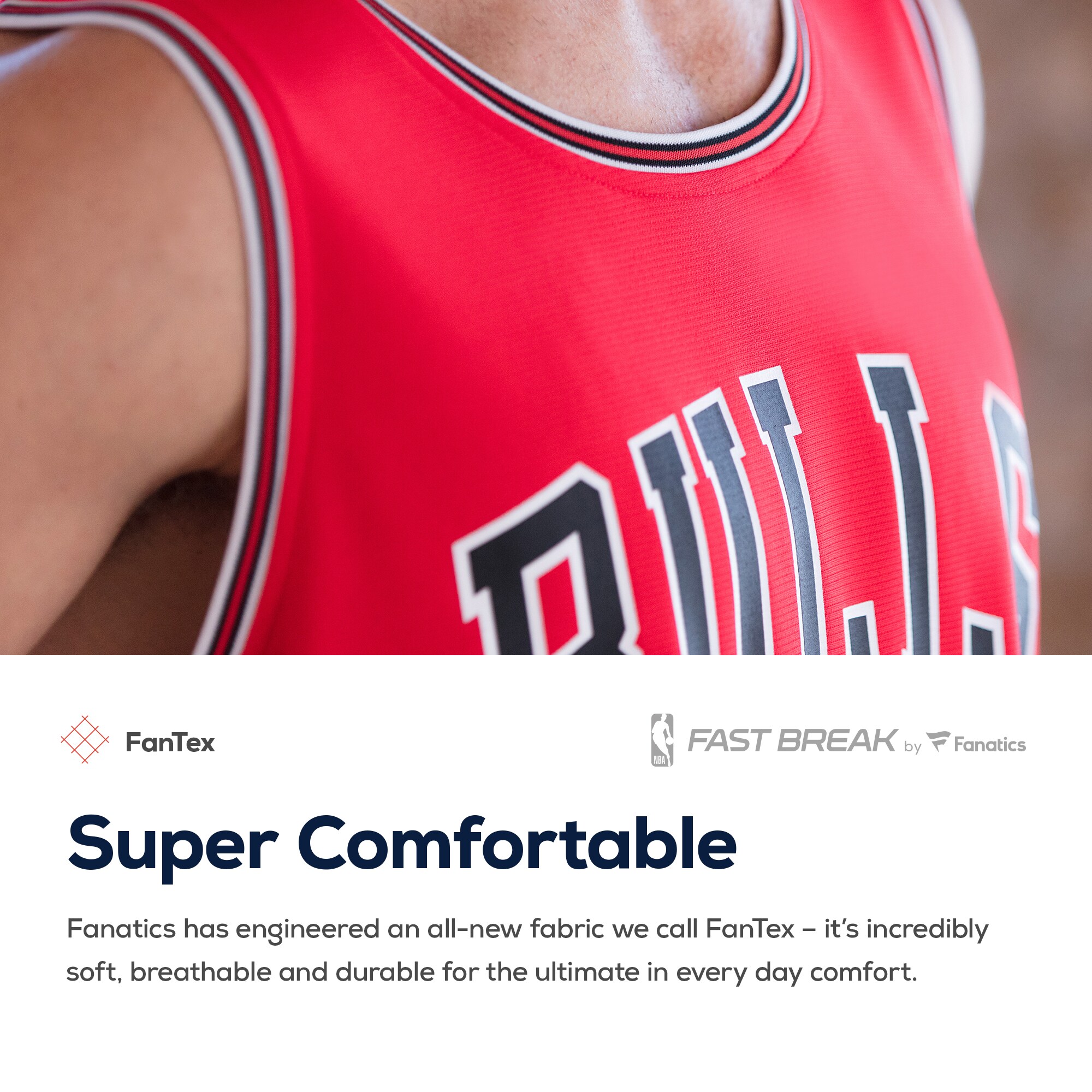 Chicago Bulls Fanatics Fast Break Custom Jersey Red – Icon Edition