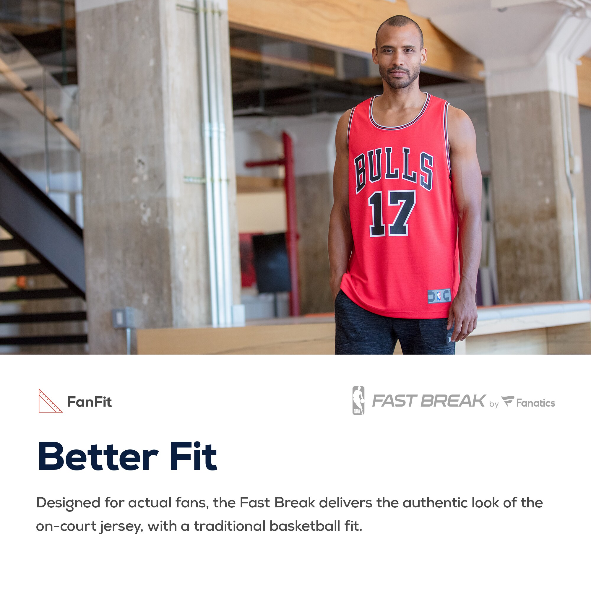 Chicago Bulls Fanatics Fast Break Custom Jersey Red – Icon Edition