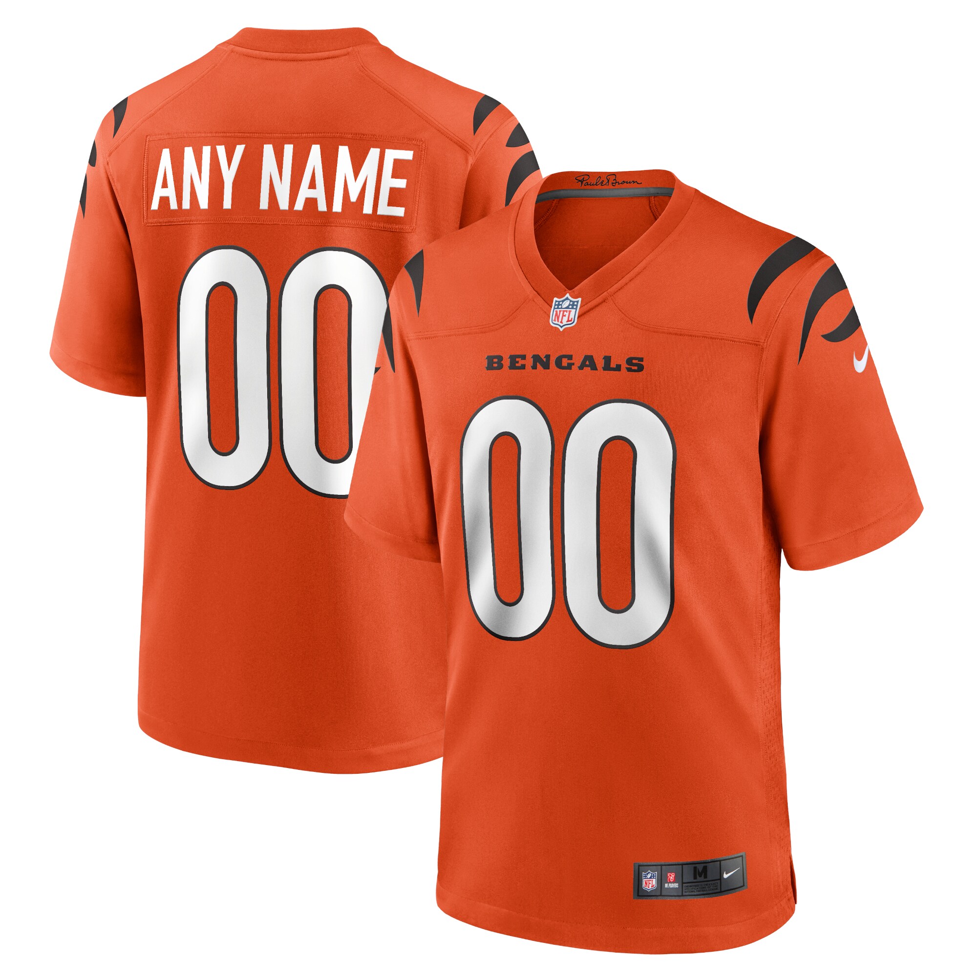 Cincinnati Bengals Alternate Game Custom Jersey - Orange