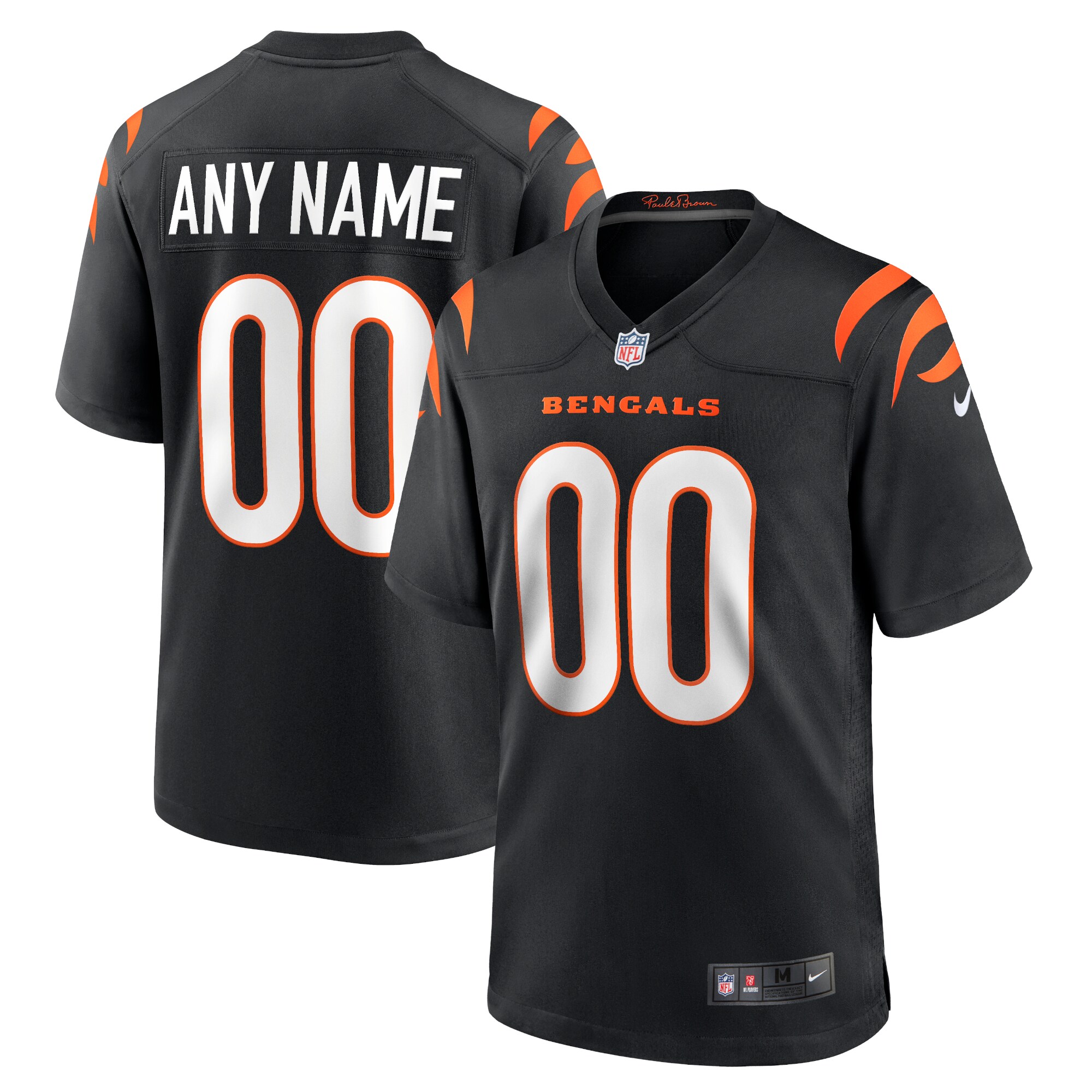 Cincinnati Bengals Game Custom Jersey - Black