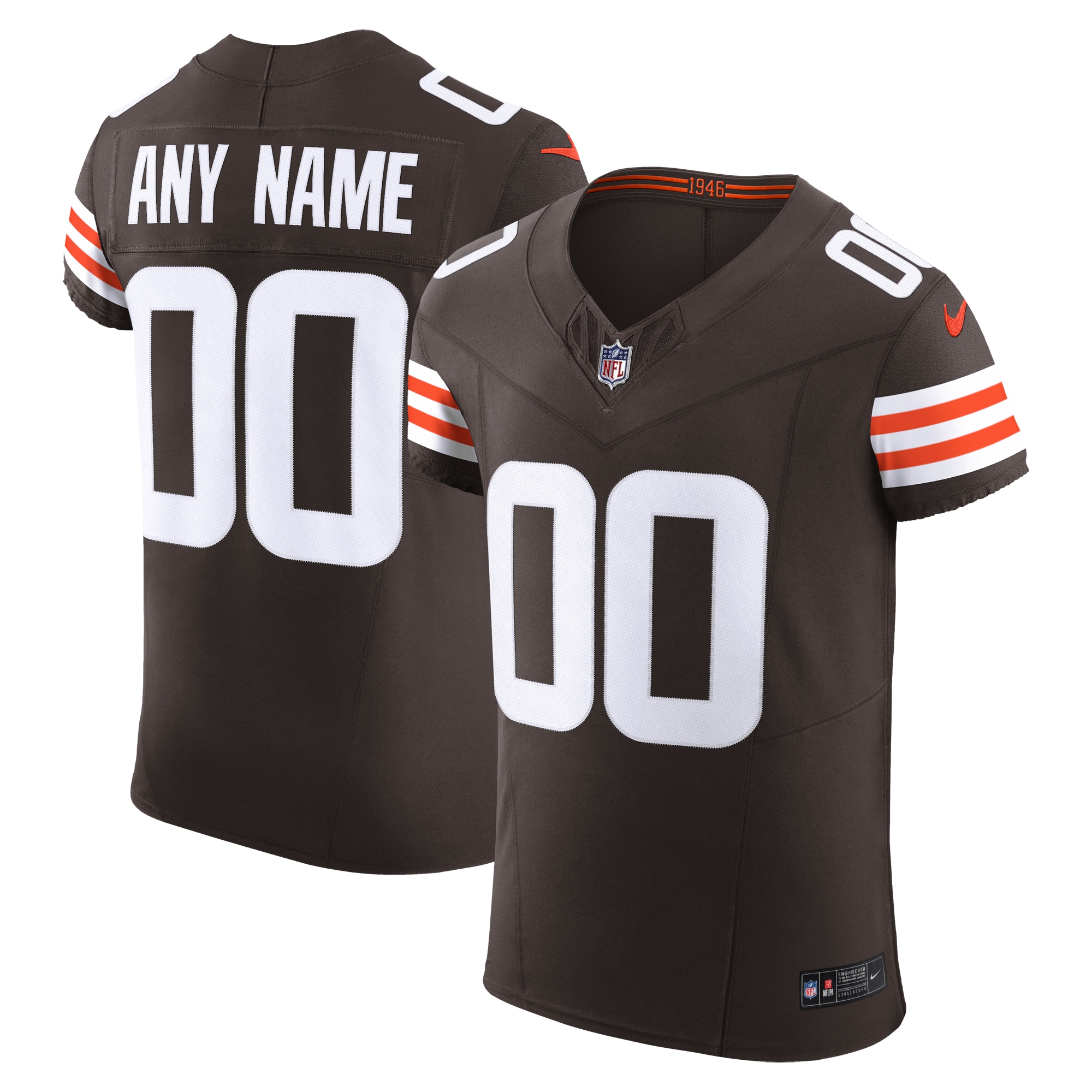 Cleveland Browns Vapor F.u.s.e. Elite Custom Jersey - Brown