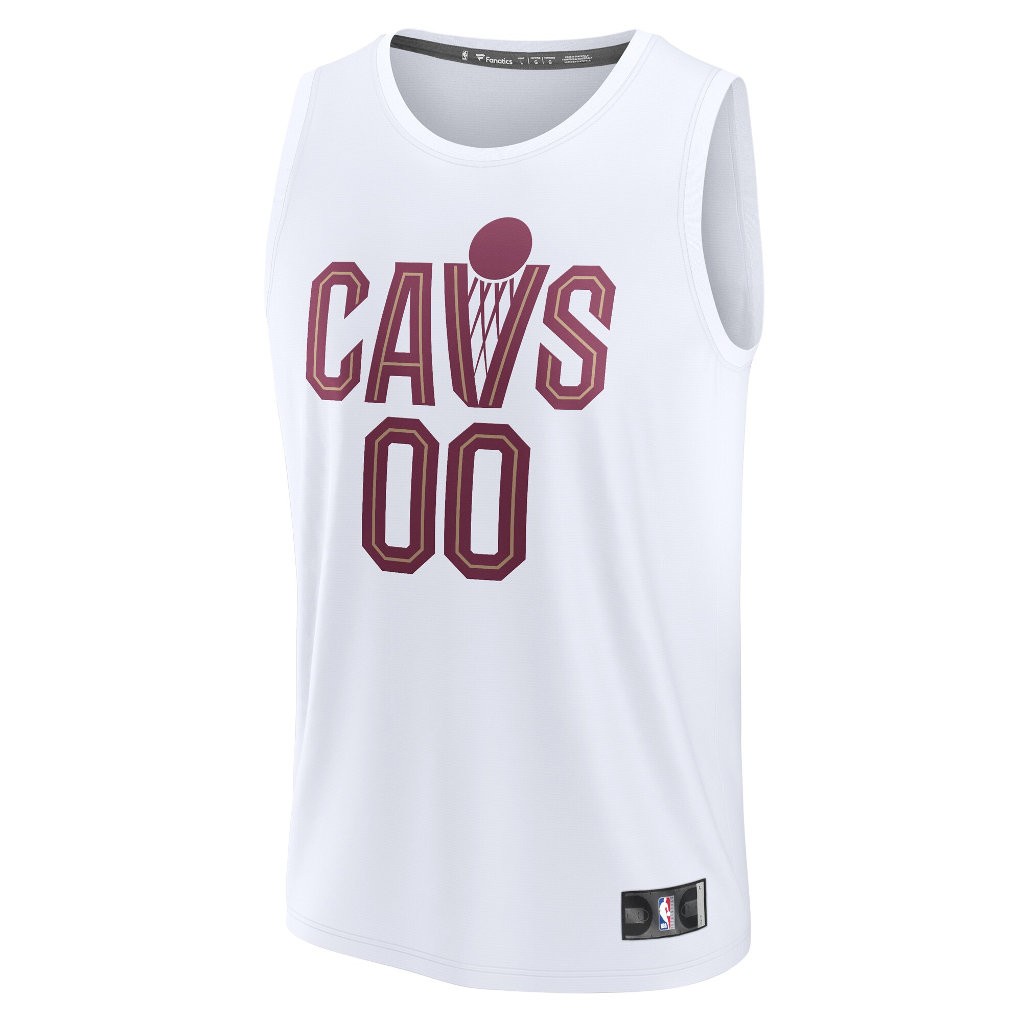 Cleveland Cavaliers Fanatics Youth Fast Break Custom Jersey – Association Edition – White