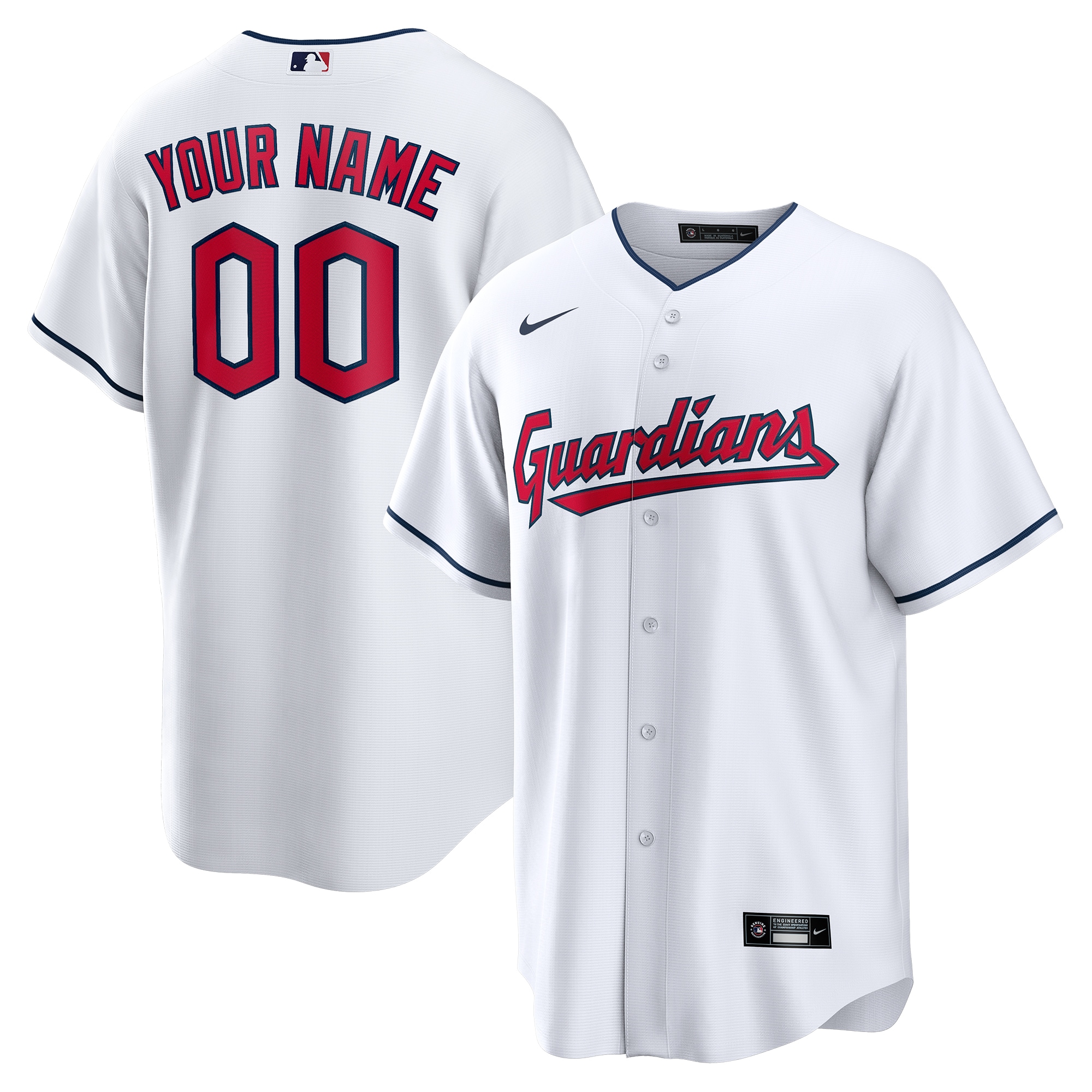 Cleveland Guardians Custom Jersey - White