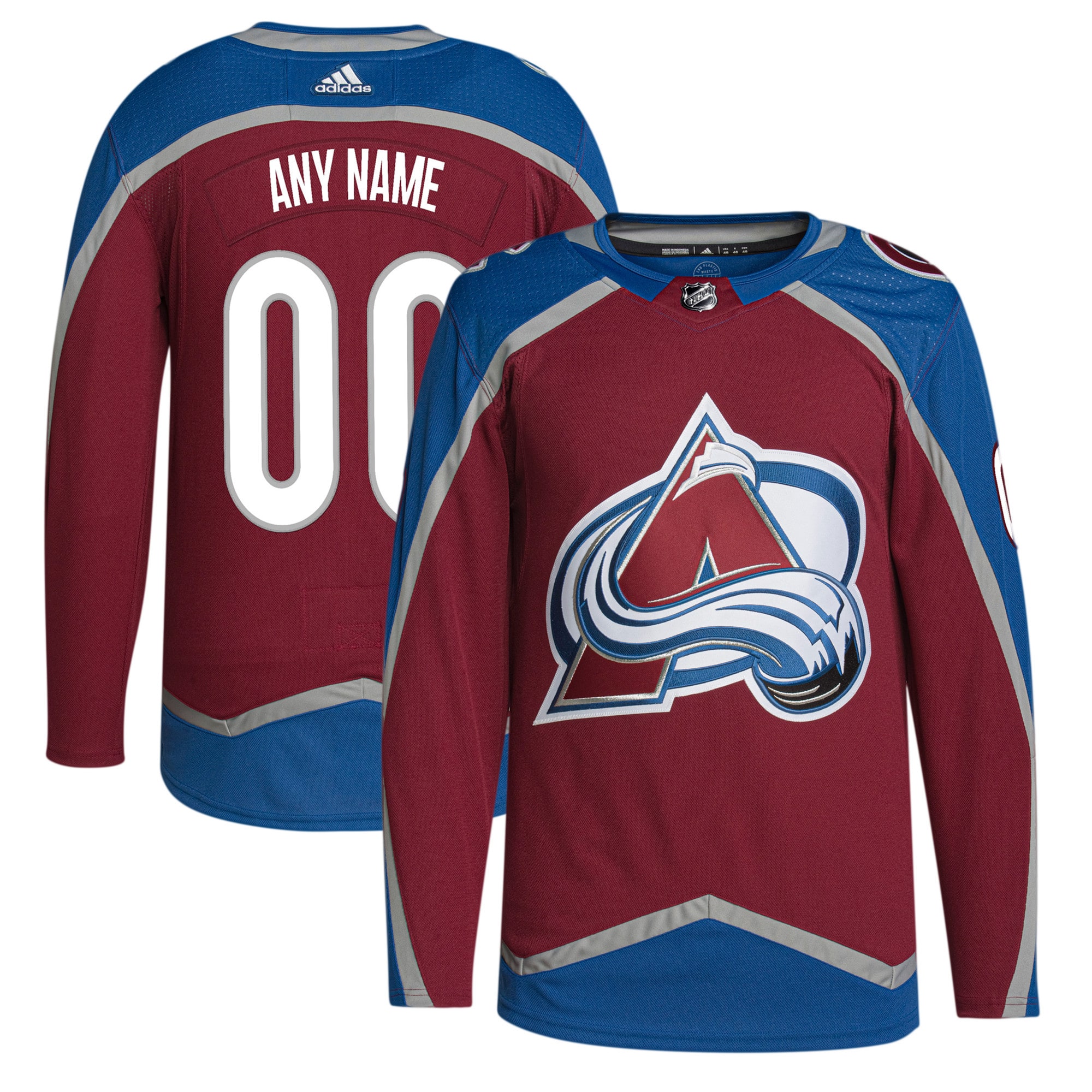 Colorado Avalanche Home Primegreen Custom Jersey - Burgundy