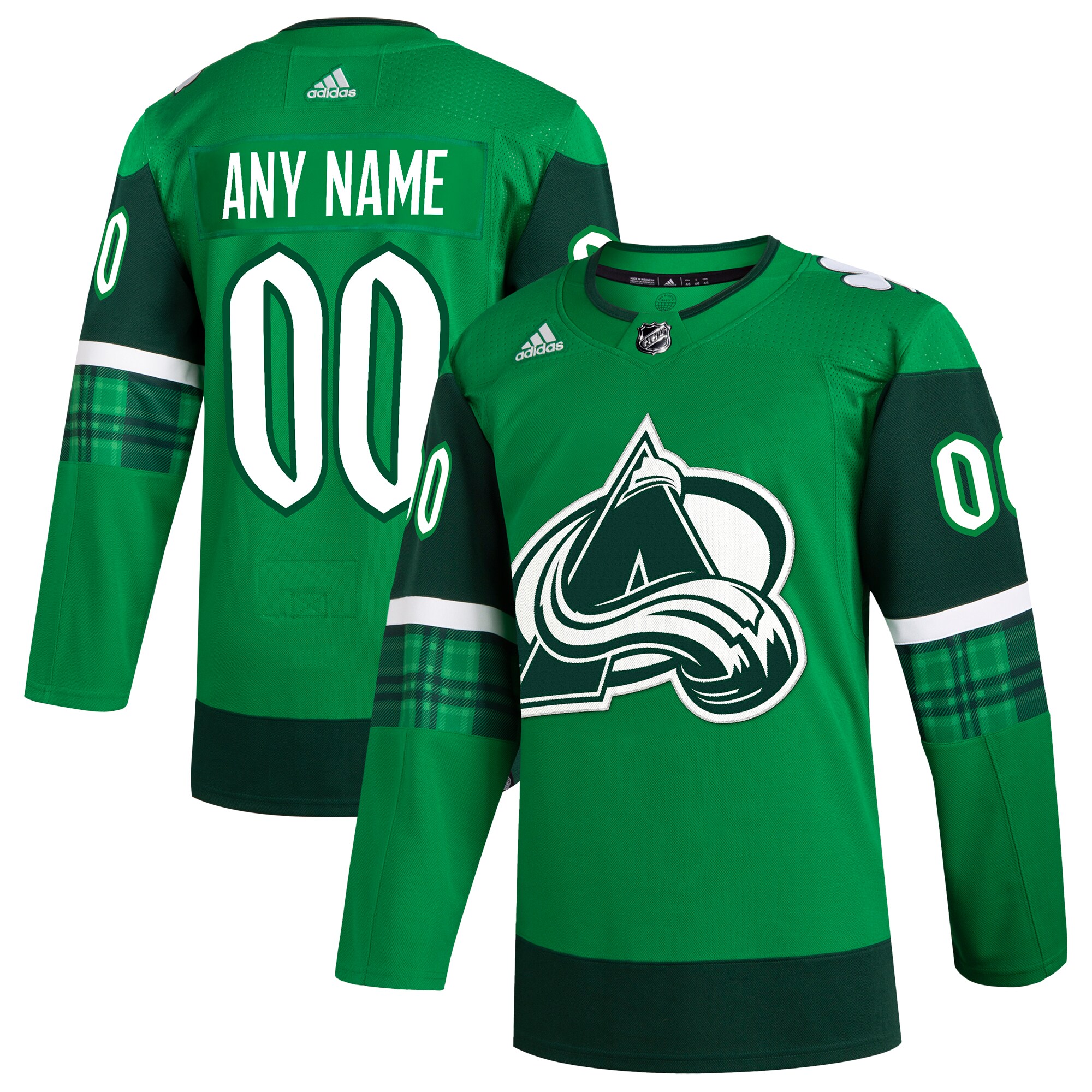 Colorado Avalanche St. Patrick's Day Custom Jersey - Kelly Green