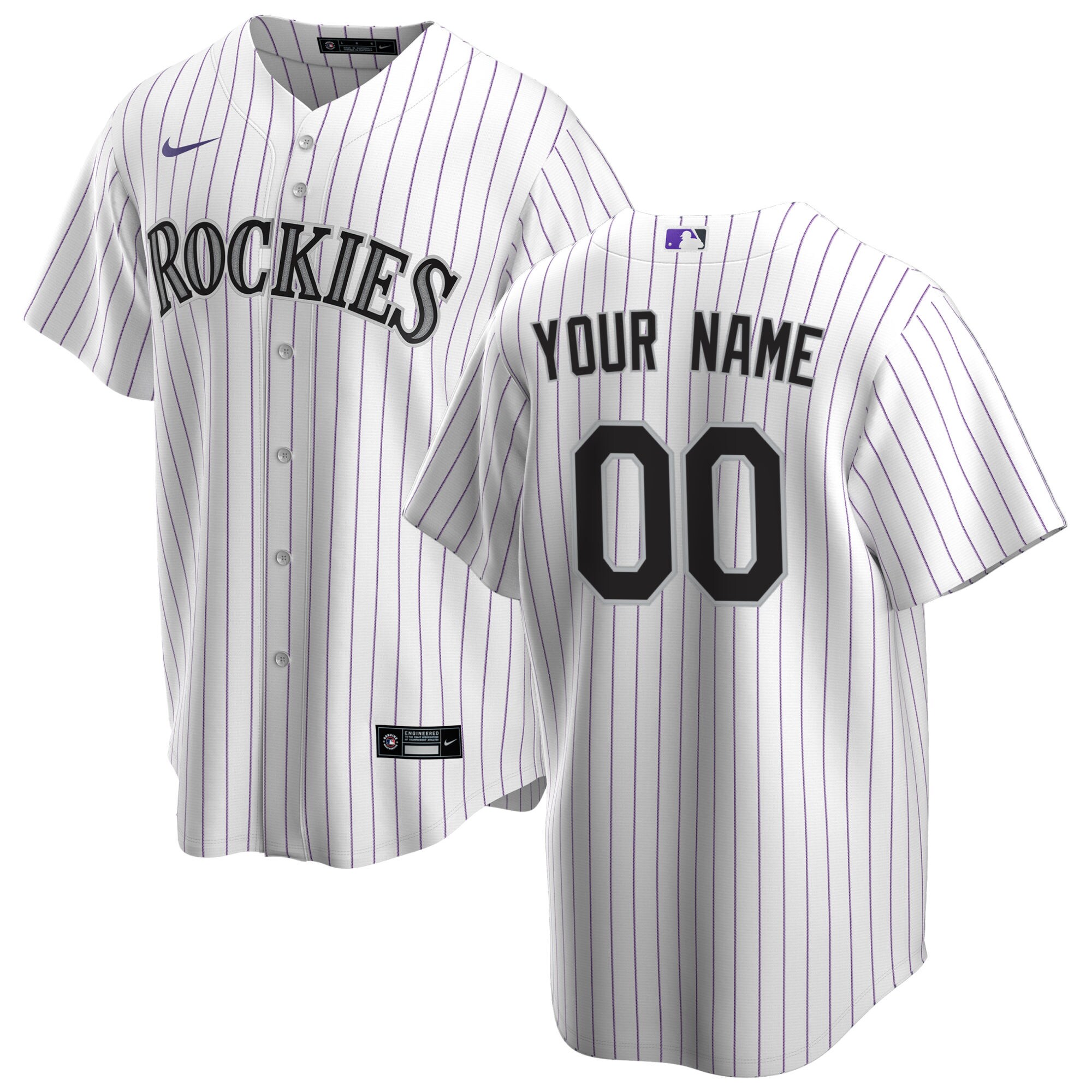 Colorado Rockies Home Custom Jersey - White