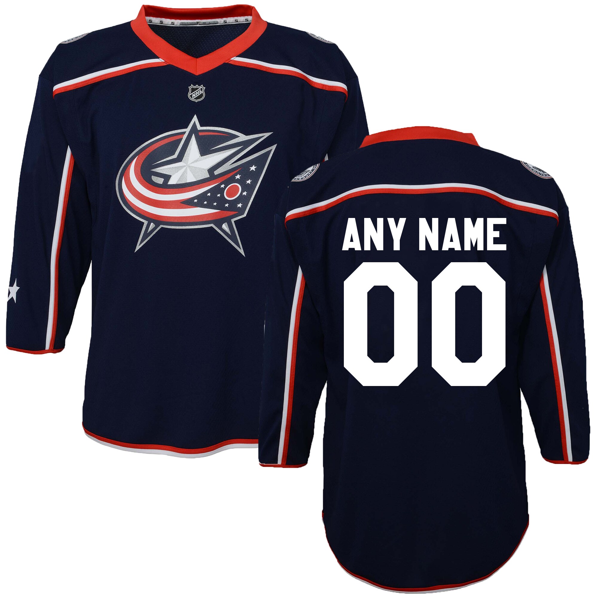Columbus Blue Jackets Preschool Home Custom Jersey - Navy