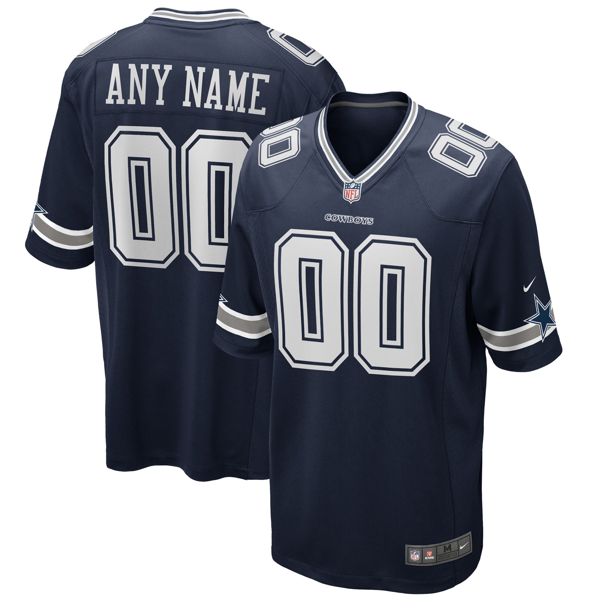 Dallas Cowboys Custom Game Jersey - Navy