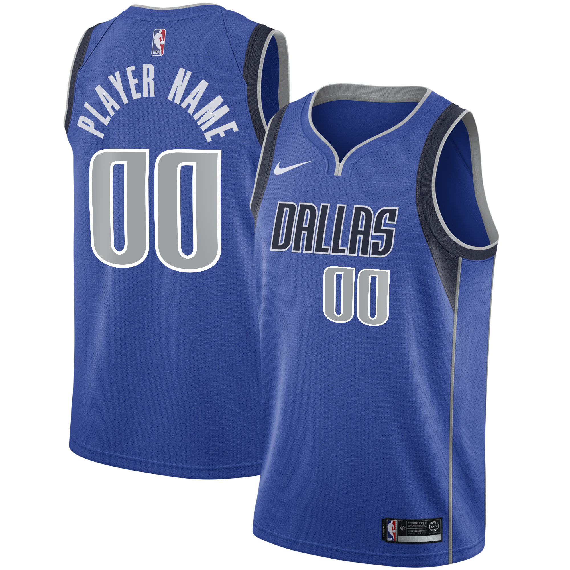 Dallas Mavericks 2020/21 Swingman Custom Jersey – Icon Edition – Blue