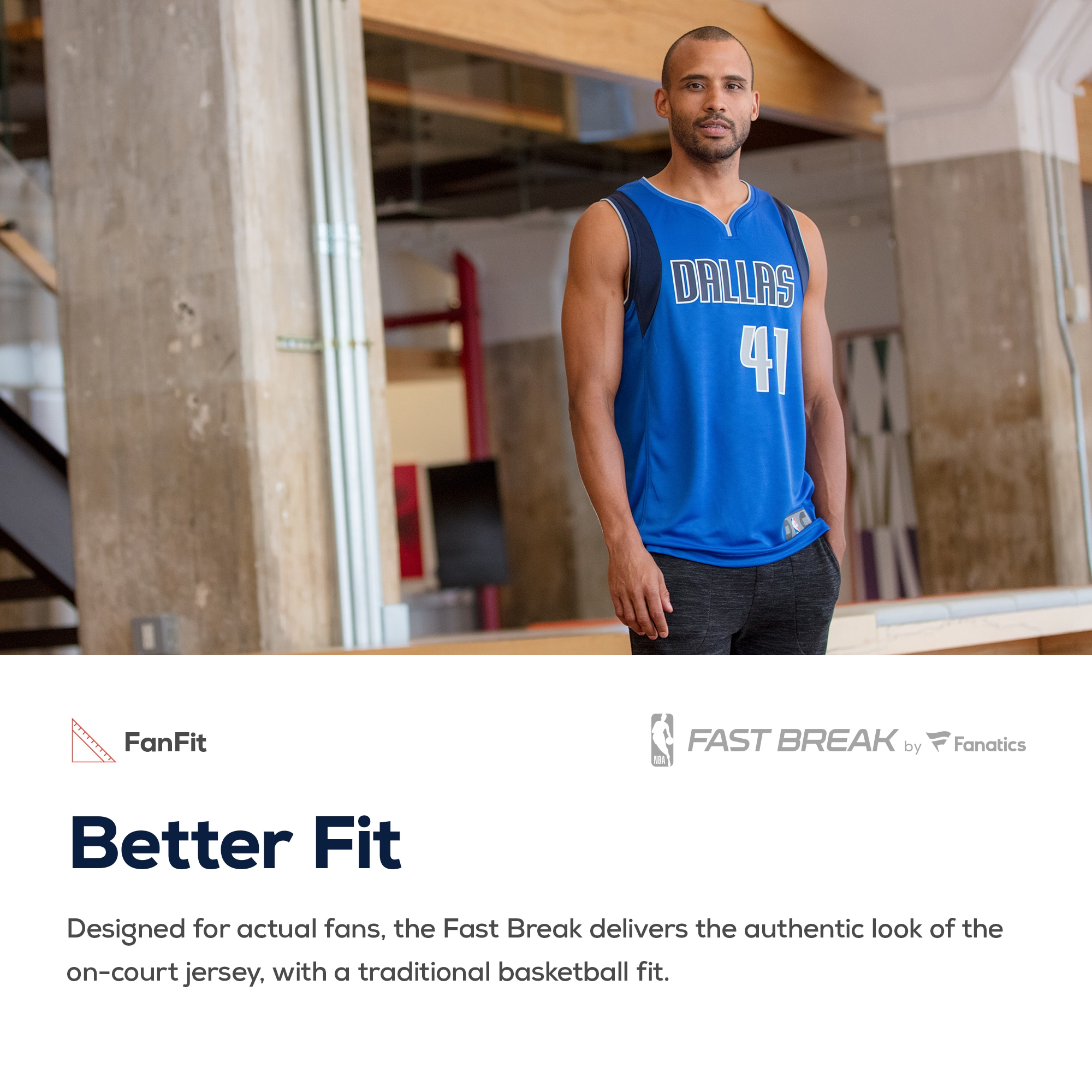 Dallas Mavericks Fanatics Youth Fast Break Custom Jersey Blue – Icon Edition