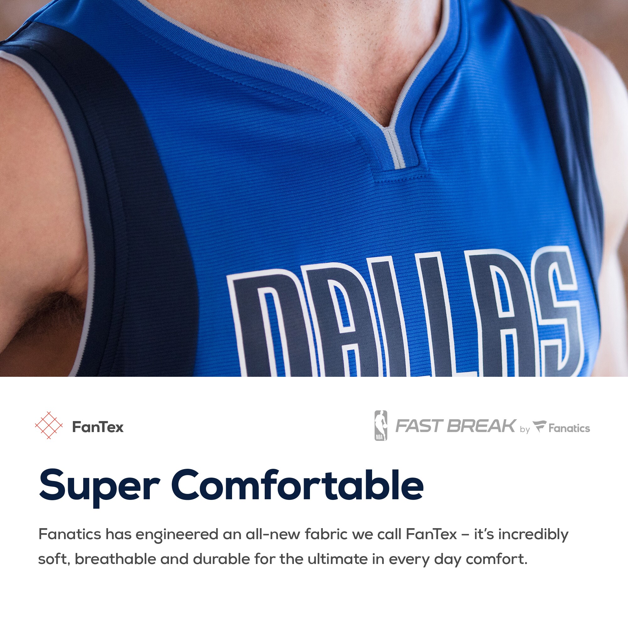 Dallas Mavericks Fanatics Youth Fast Break Custom Jersey Blue – Icon Edition