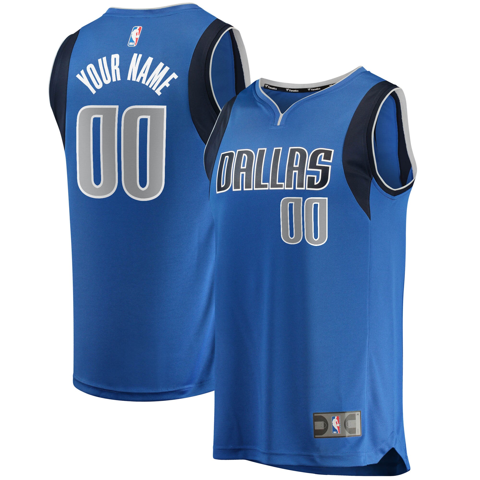 Dallas Mavericks Fanatics Youth Fast Break Custom Jersey Blue - Icon Edition