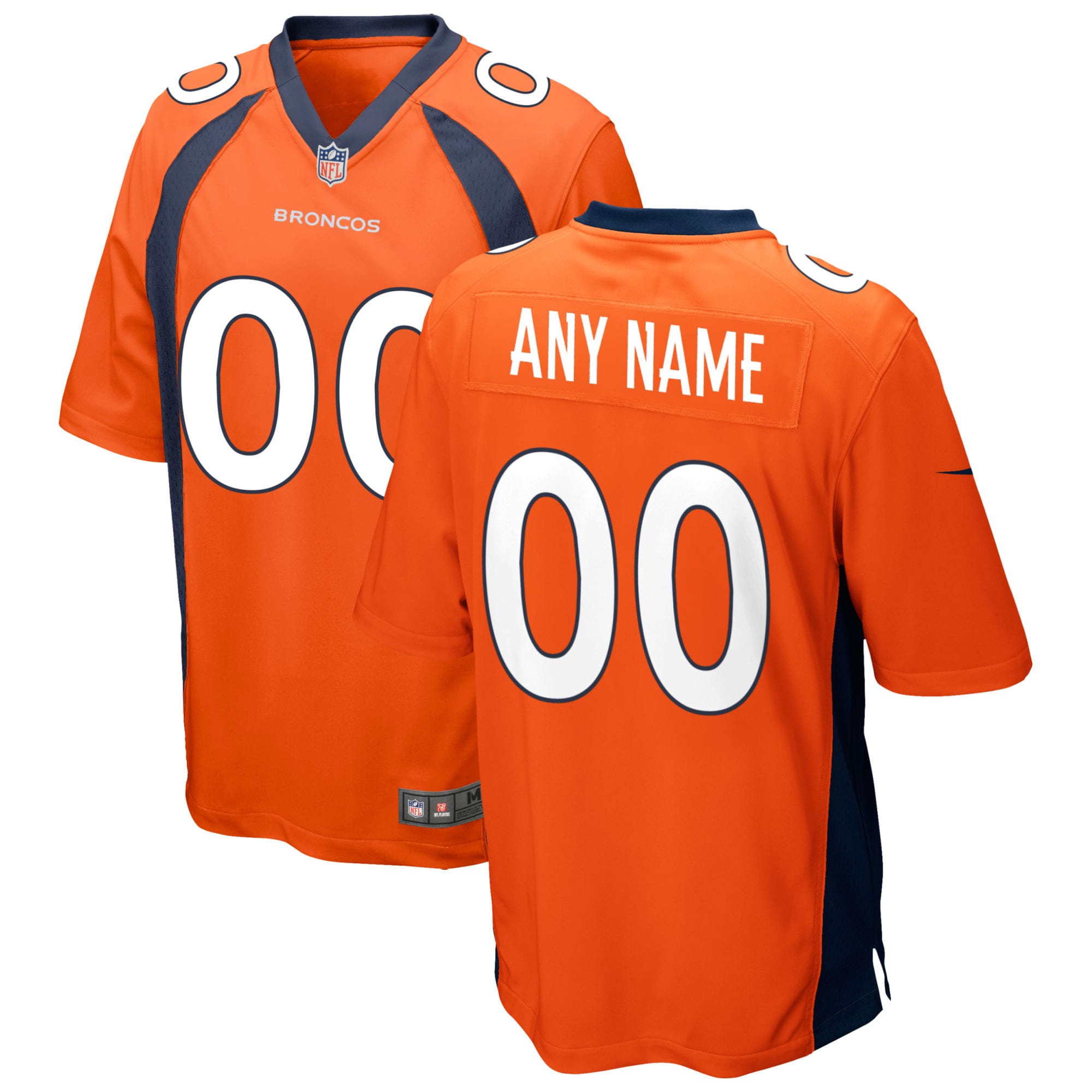 Denver Broncos Custom Game Jersey - Orange