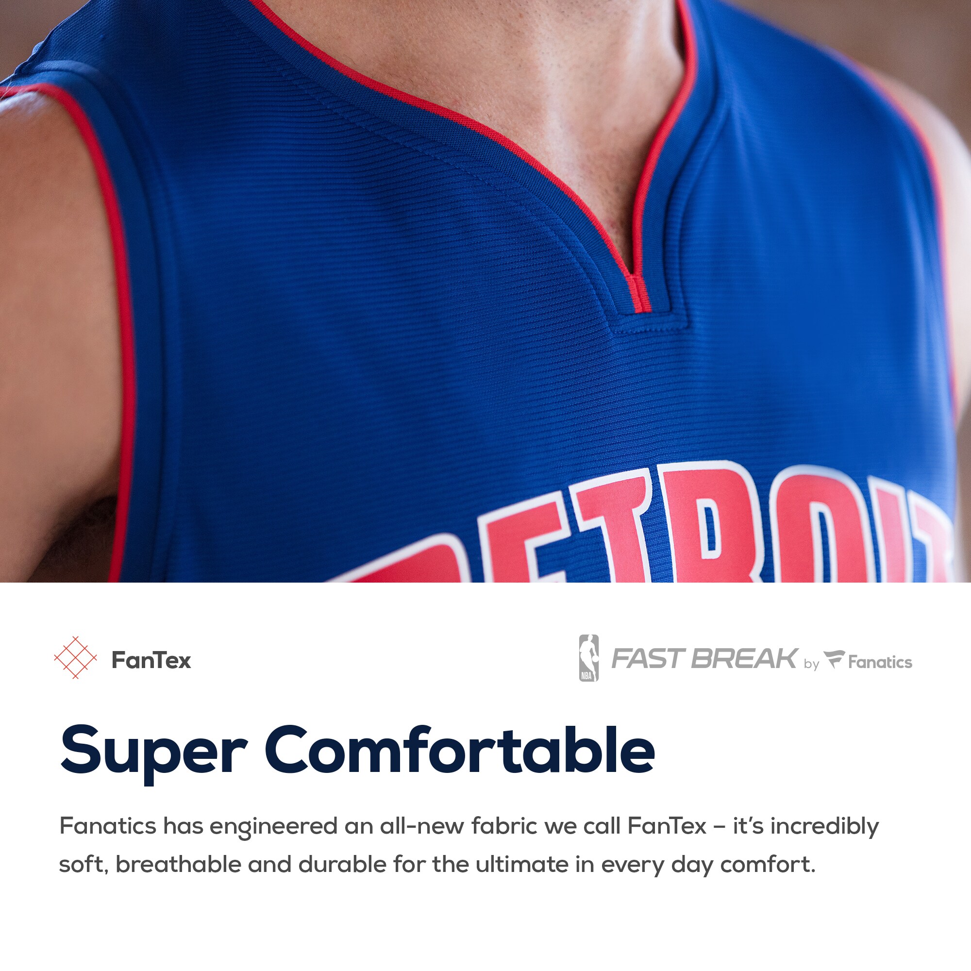Detroit Pistons Fanatics Fast Break Custom Jersey White – Association Edition
