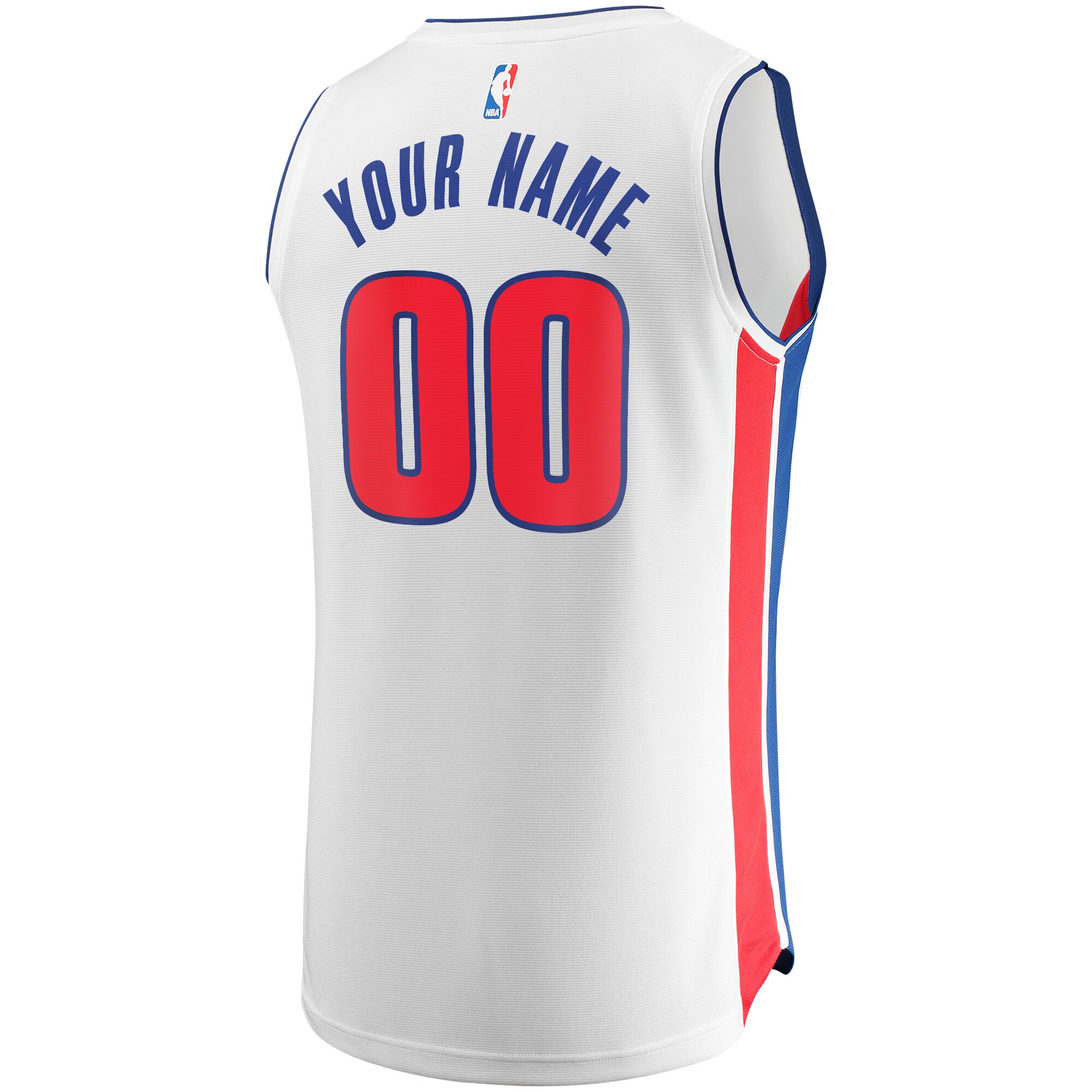 Detroit Pistons Fanatics Fast Break Custom Jersey White – Association Edition
