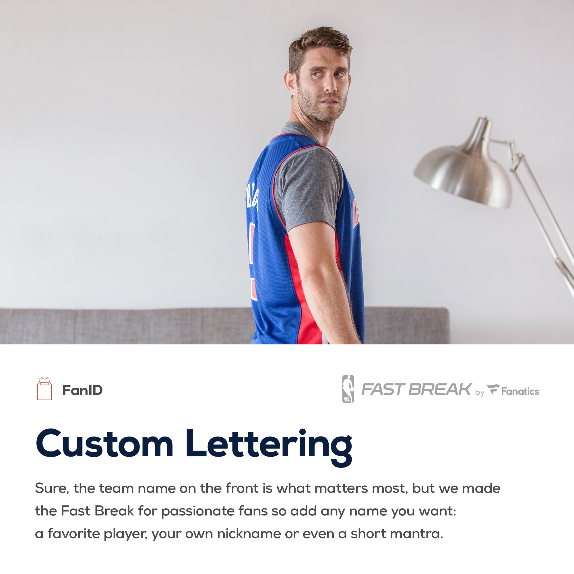 Detroit Pistons Fanatics Fast Break Custom Jersey White – Association Edition