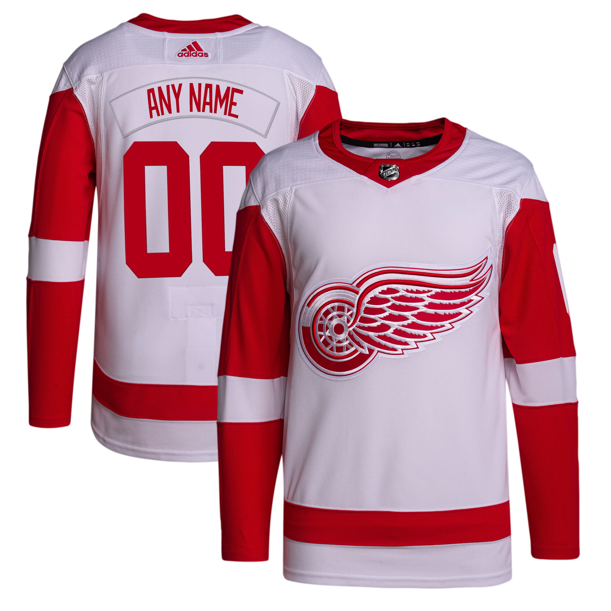 Detroit Red Wings Away Primegreen Custom Jersey - White
