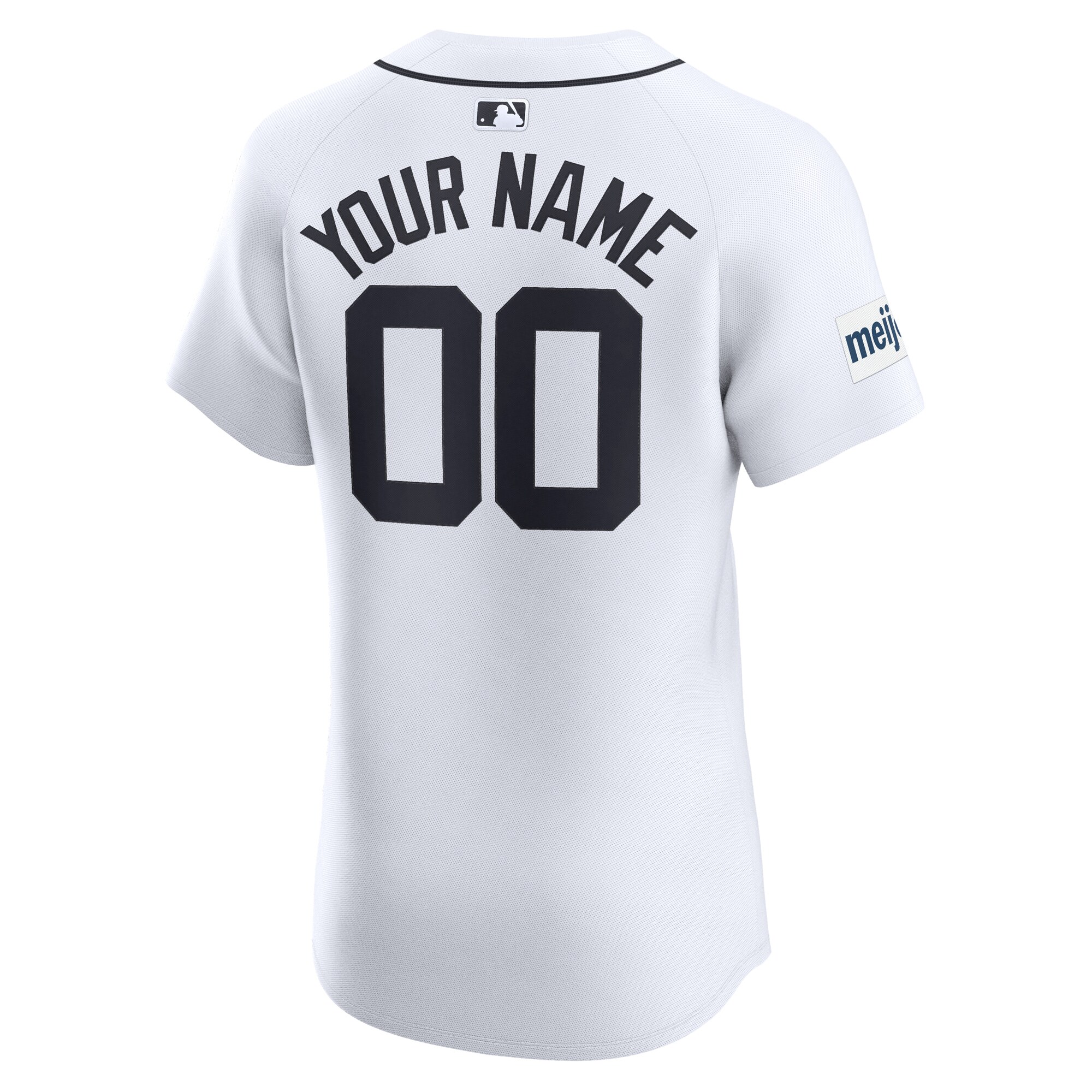 Detroit Tigers Home Elite Custom Patch Jersey – White