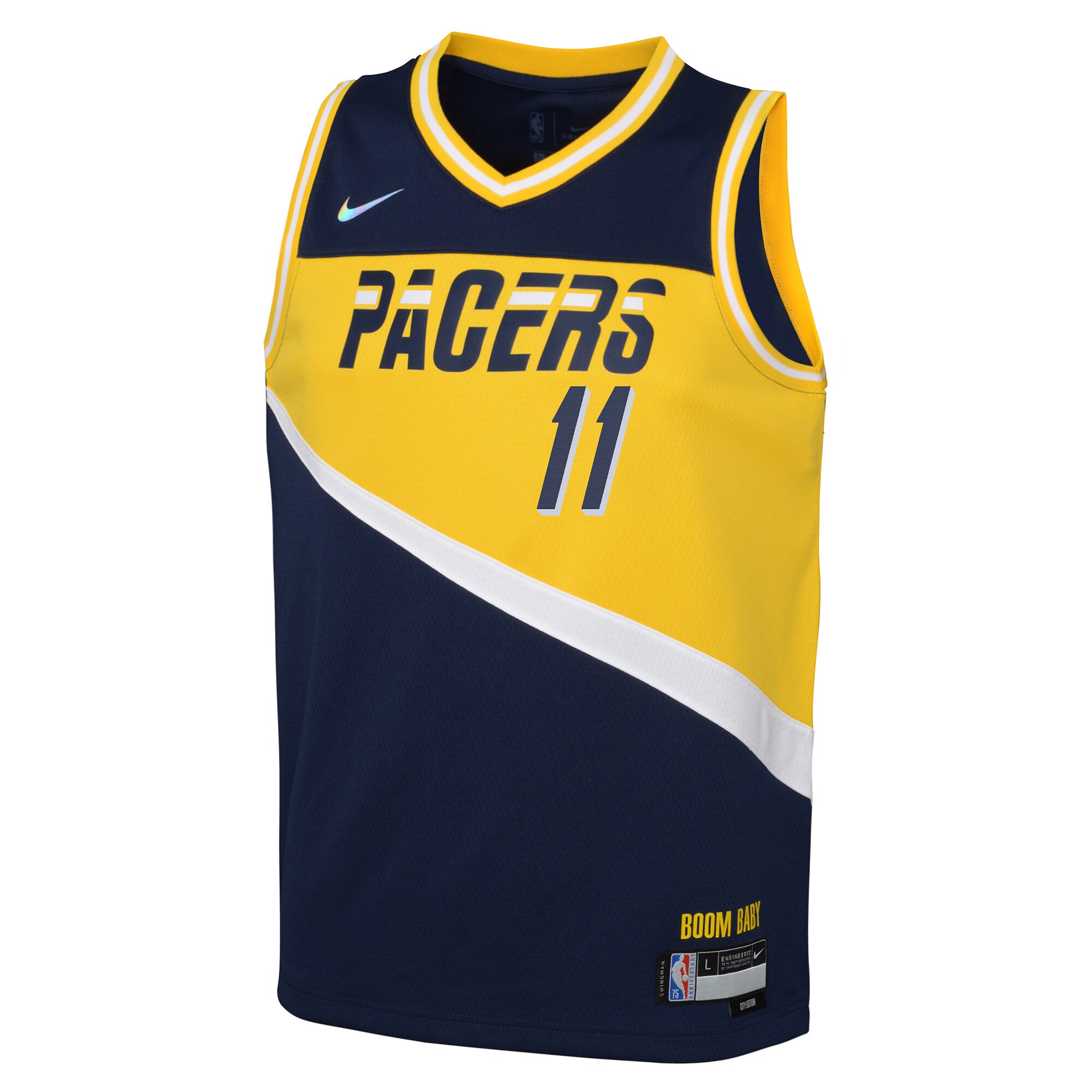 Domantas Sabonis Indiana Pacers Youth 2021/22 Swingman Jersey – City Edition – Navy