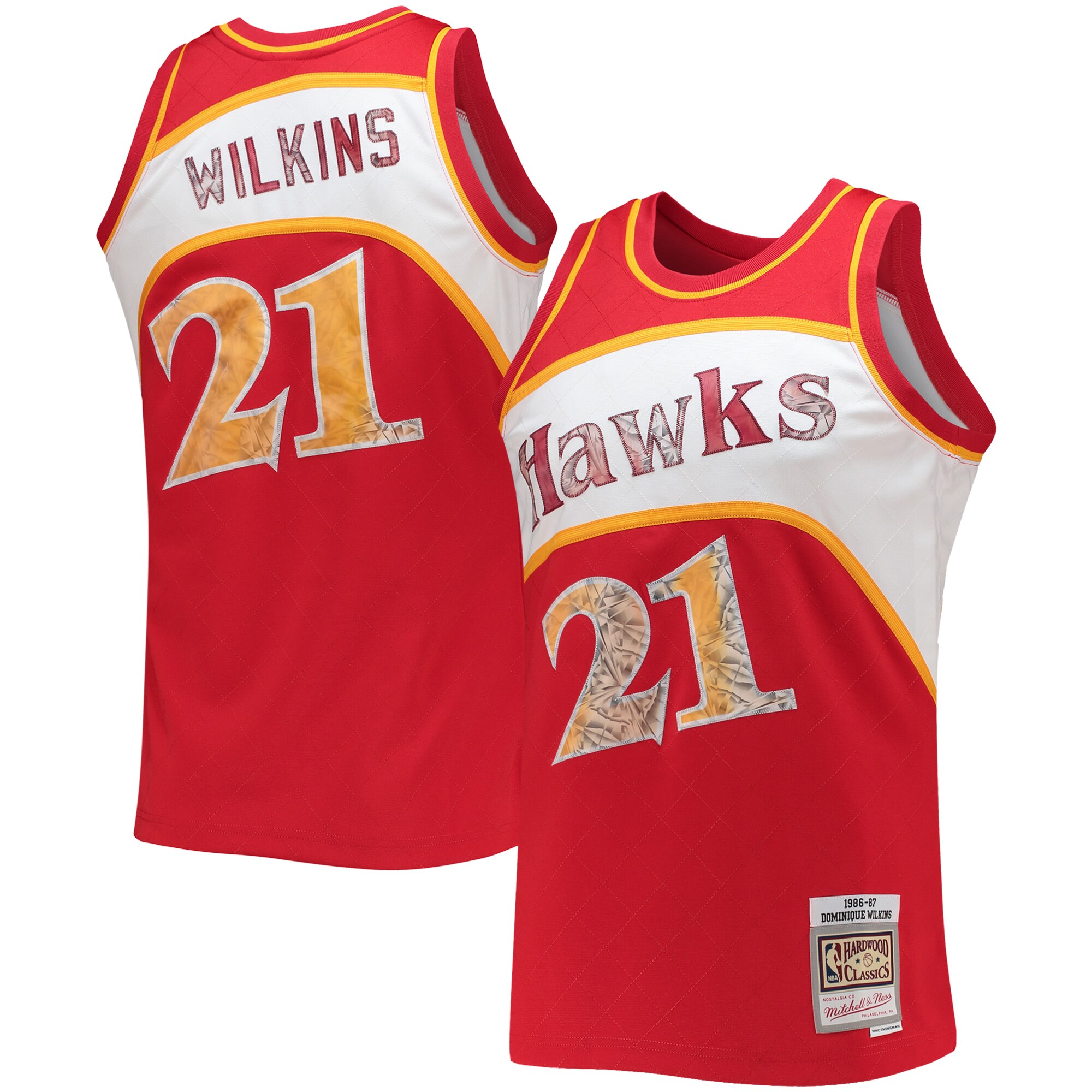 Dominique Wilkins Atlanta Hawks 1986/87 Hardwood Classics 75th Anniversary Diamond Swingman Jersey - Red