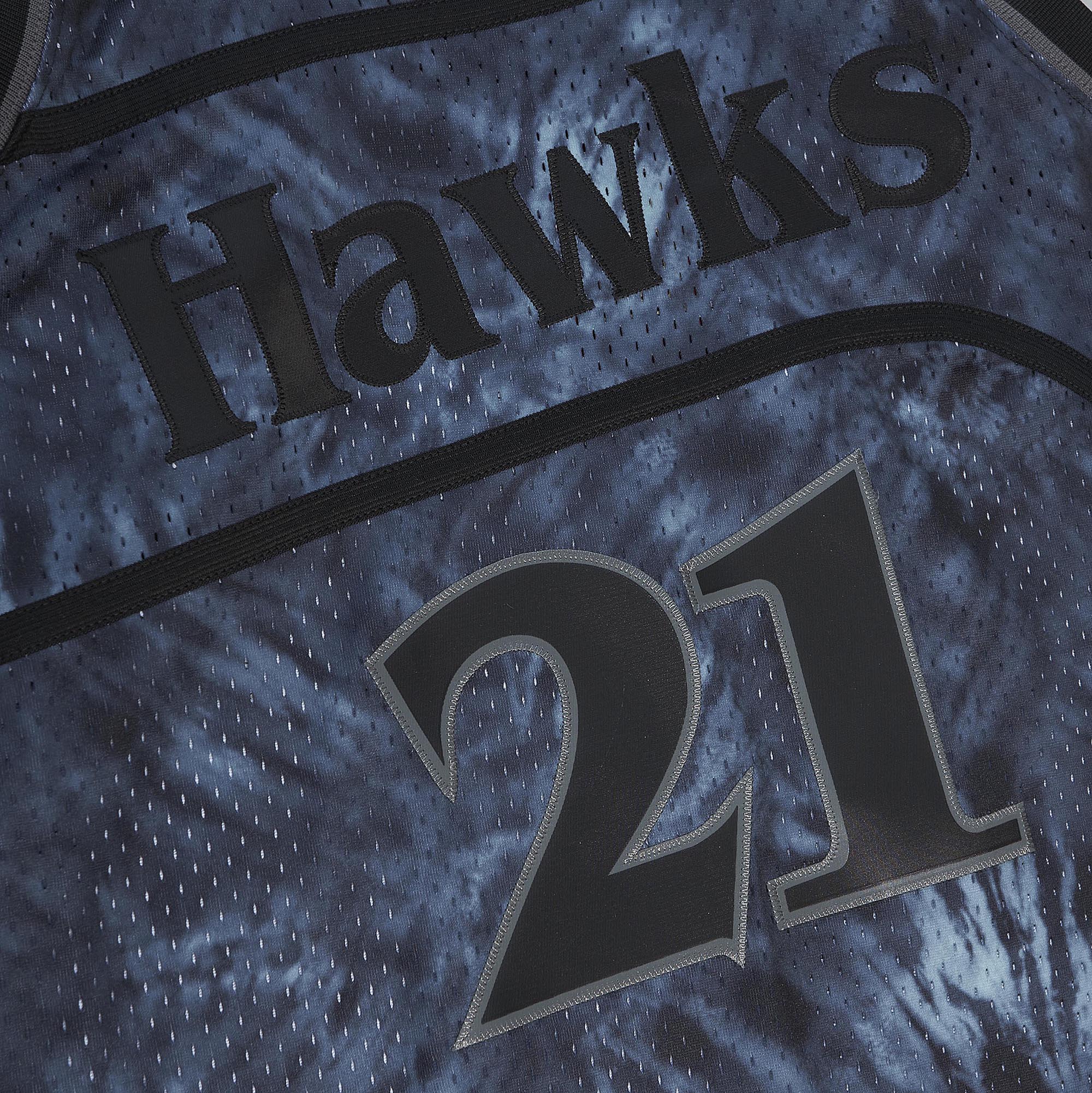 Dominique Wilkins Atlanta Hawks Hardwood Classics 1986/87 Tie-dye Swingman Jersey – Black