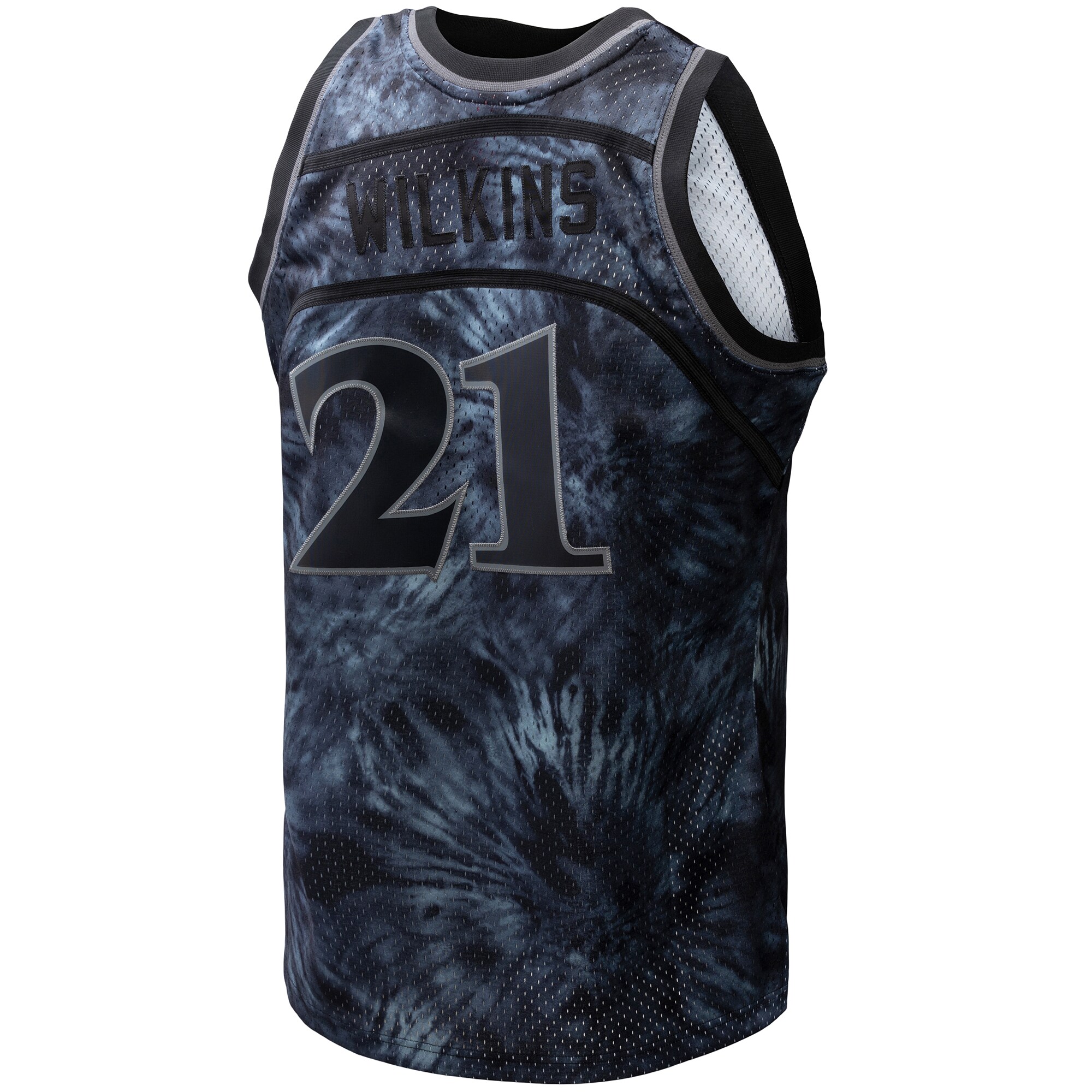 Dominique Wilkins Atlanta Hawks Hardwood Classics 1986/87 Tie-dye Swingman Jersey – Black