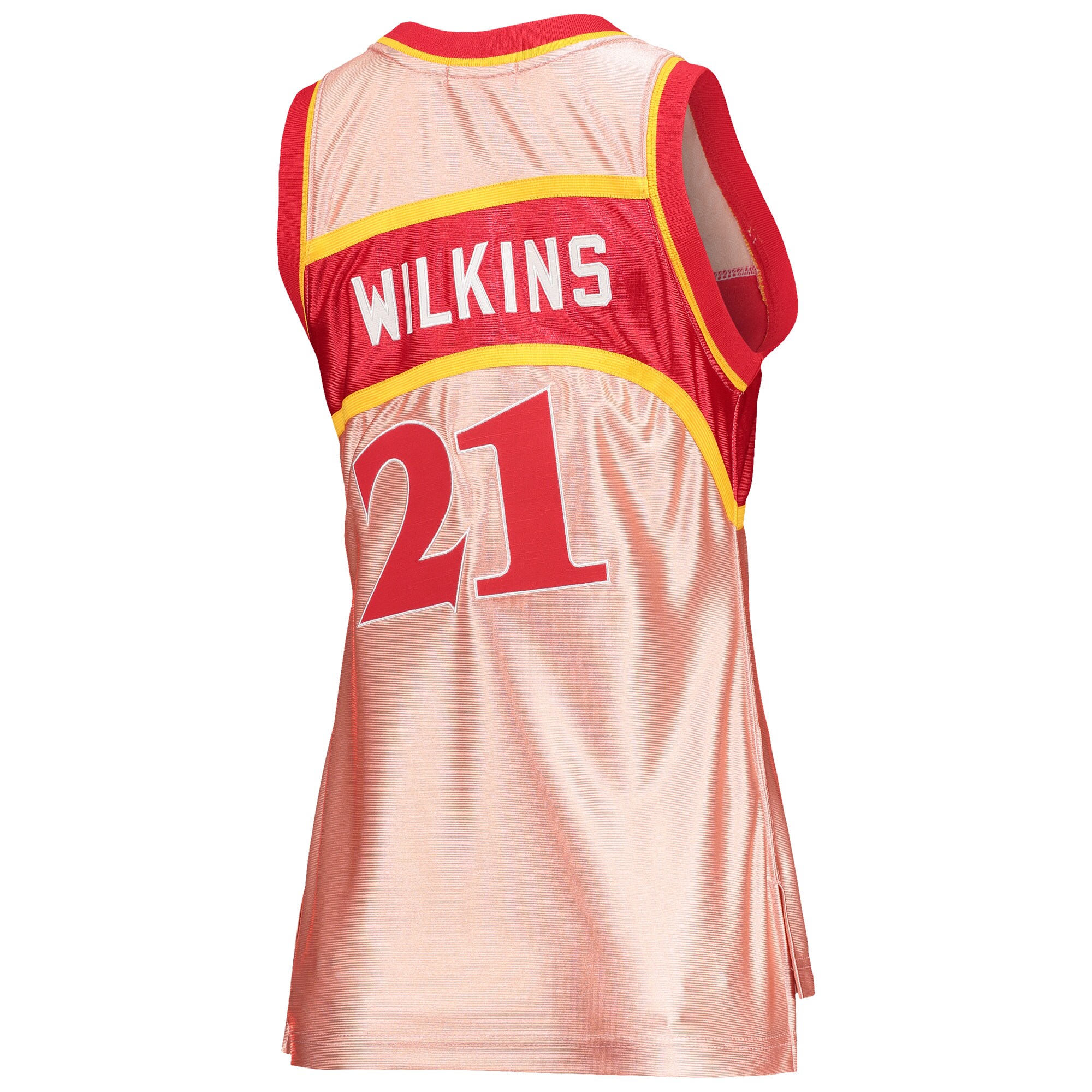 Dominique Wilkins Atlanta Hawks Women’s 75th Anniversary Rose Gold 1986 Swingman Jersey – Pink