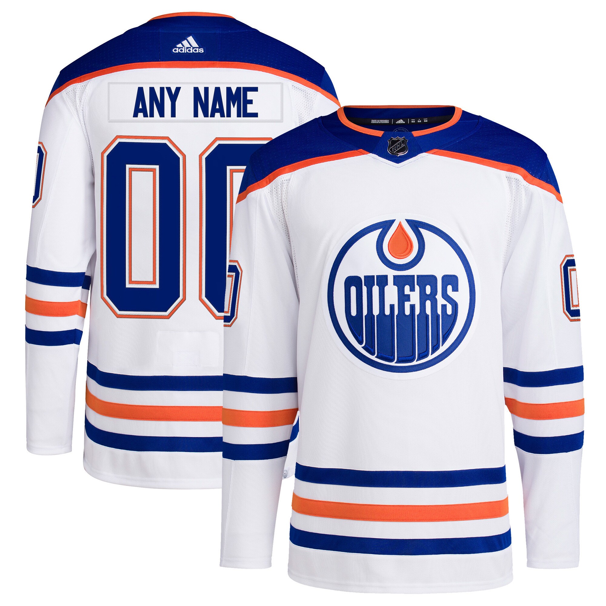Edmonton Oilers Away Primegreen Custom Jersey - White